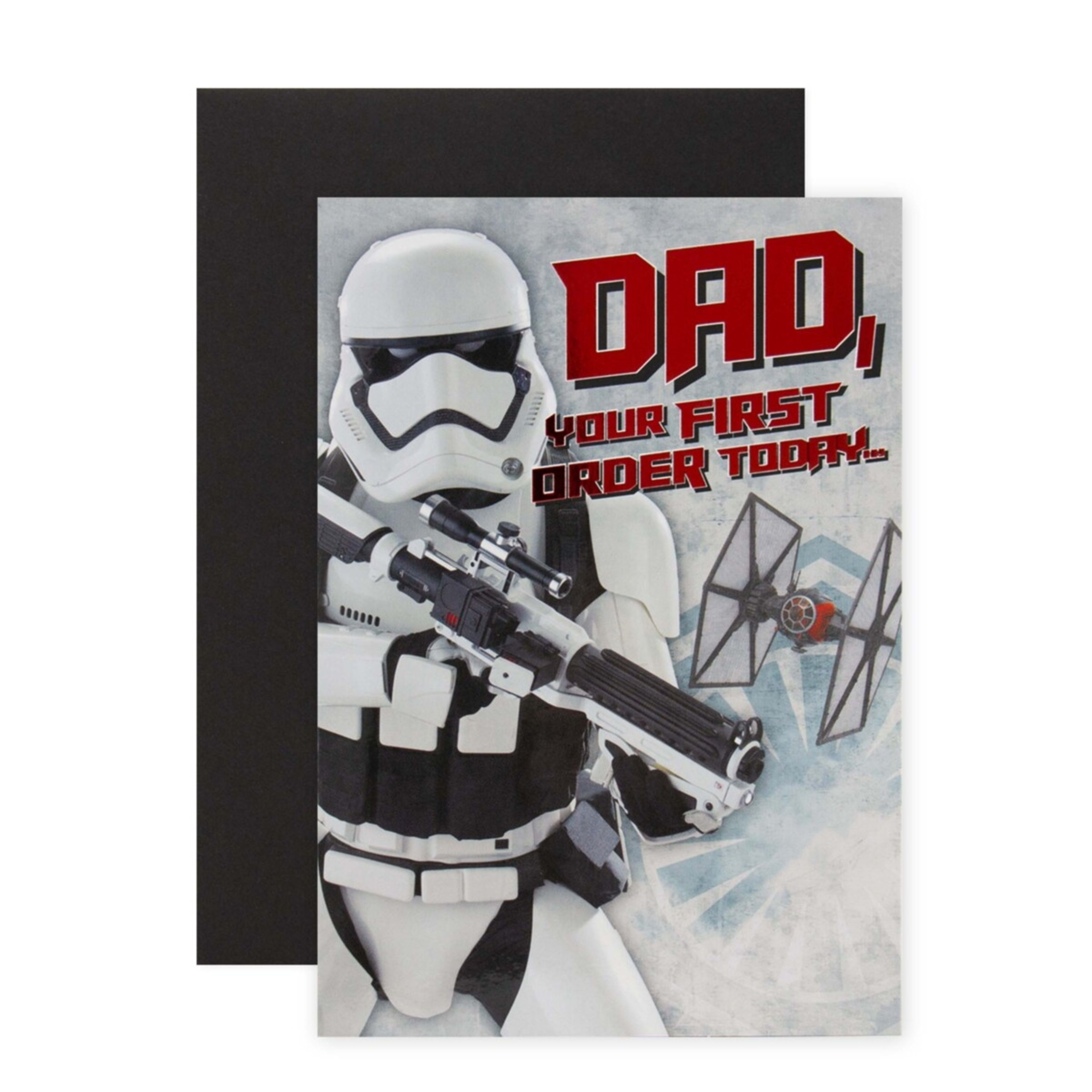 1 Connections from Hallmark Star Wars Birthday Card for Dad - Stormtrooper