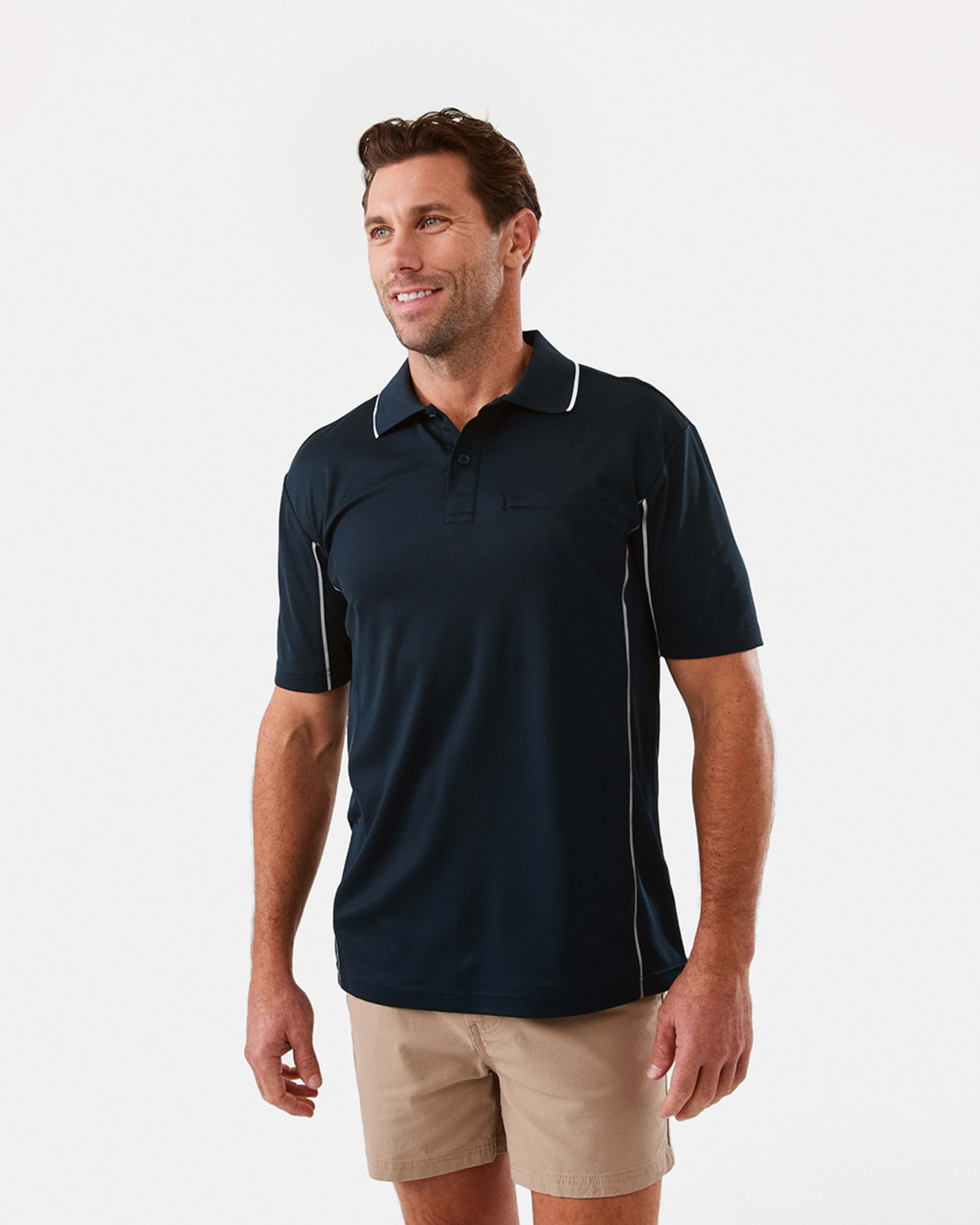 1 Workwear Short Sleeve Polo Shirt SKY CAPTAIN, 1 of 6