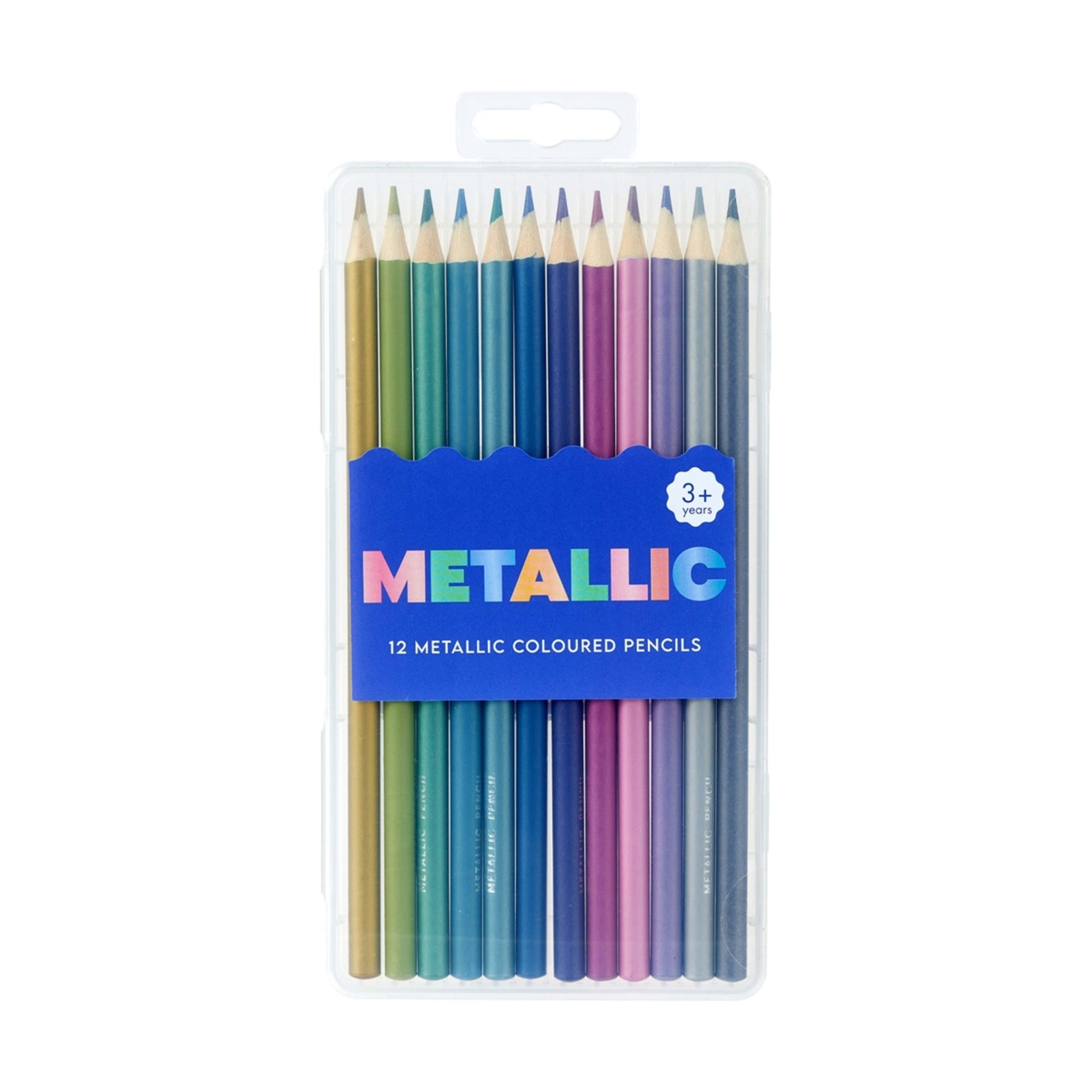 1 12 Pack Metallic Coloured Pencils