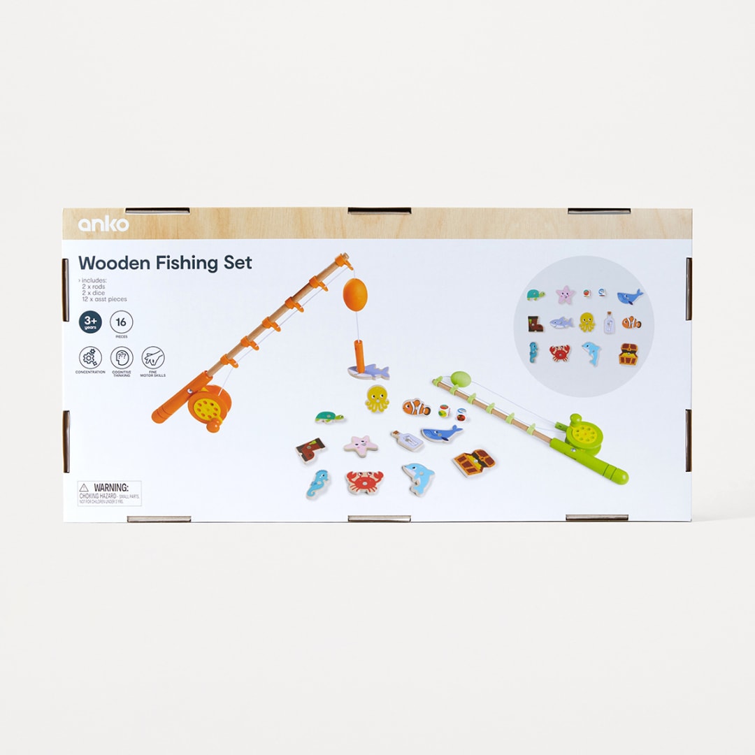 Wooden Fishing Set Kmart