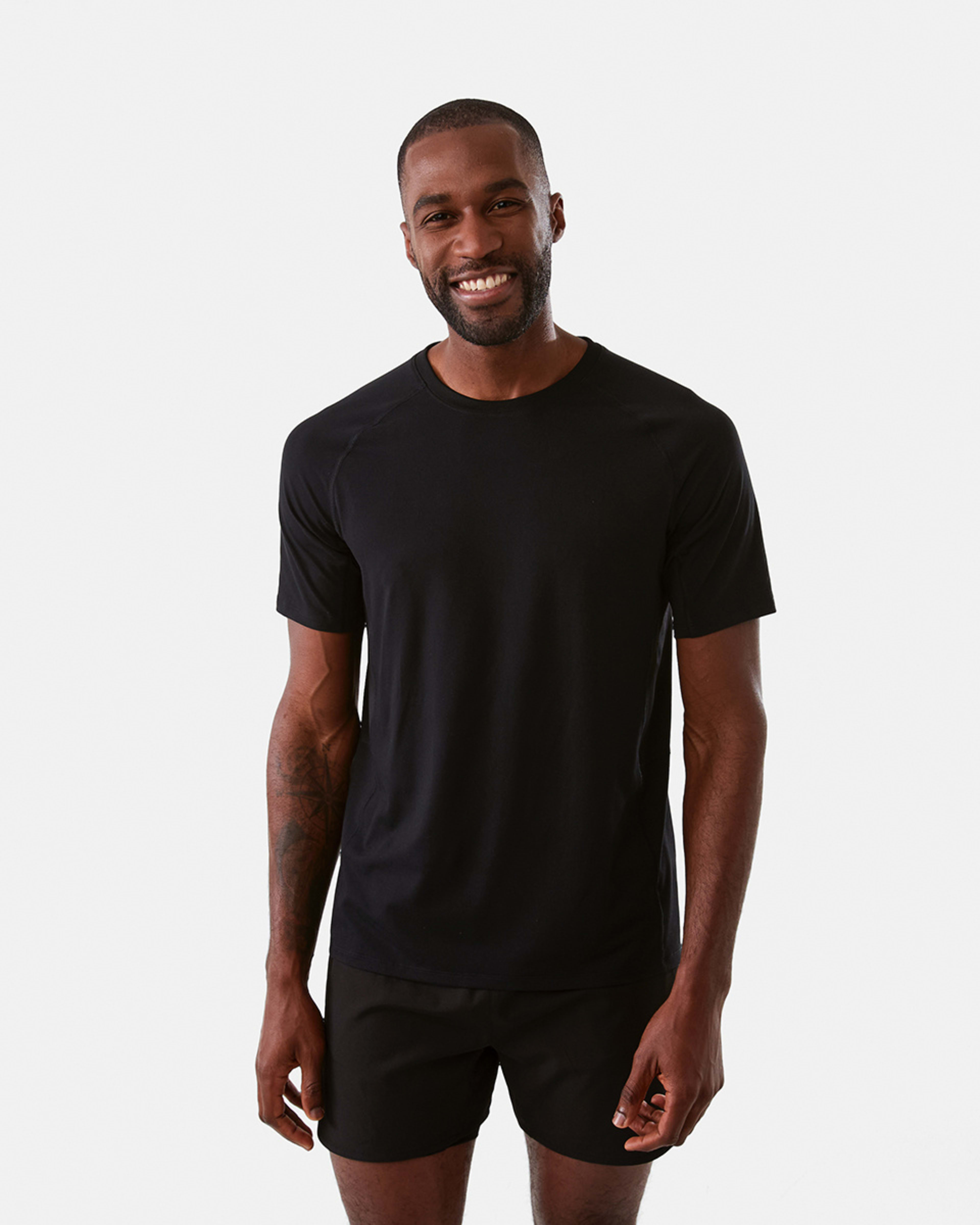 1 Active Mens Soft Touch T-shirt Black, 1 of 6
