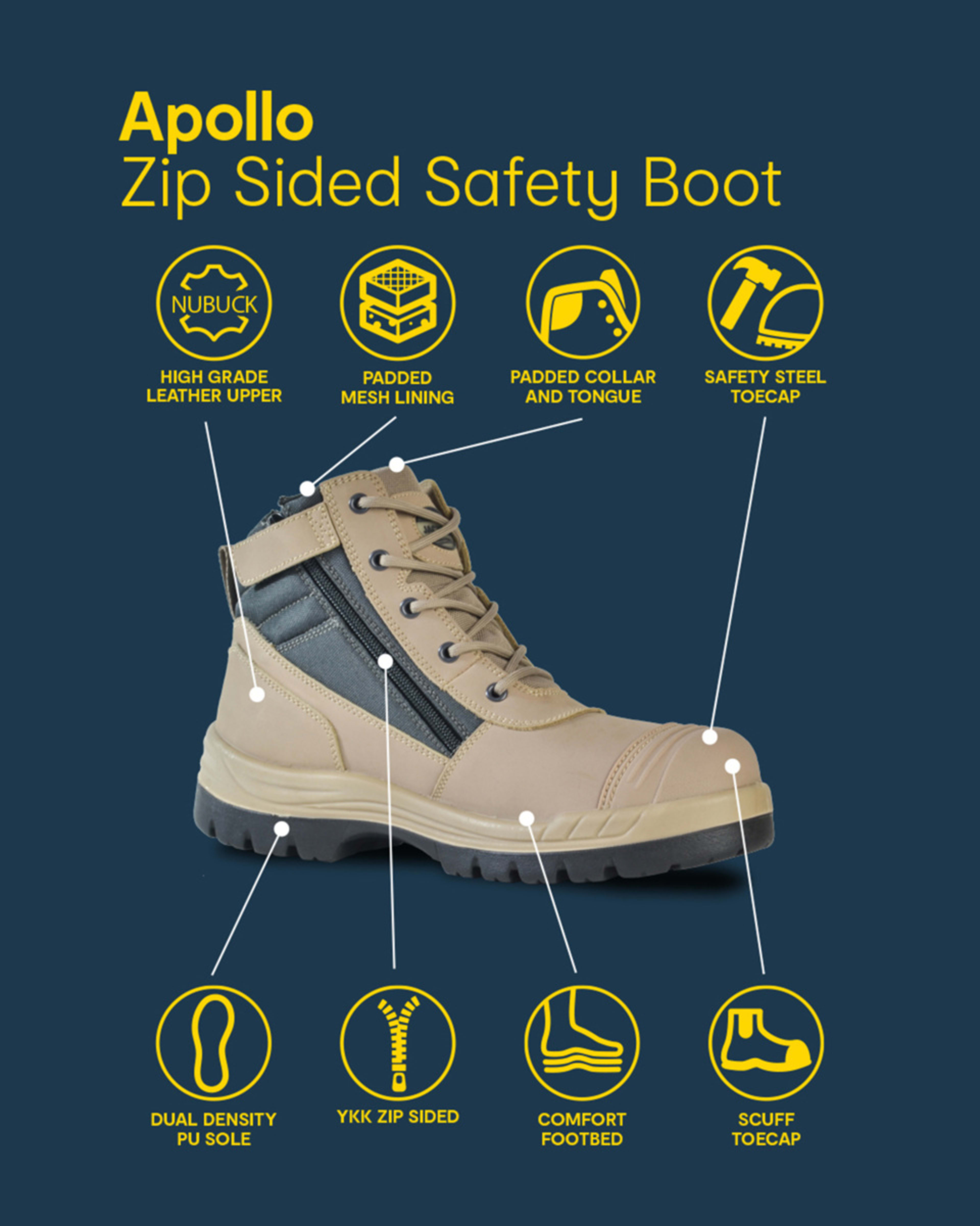 2 Side Zip Work Boots SLATE GREY, 2 of 2