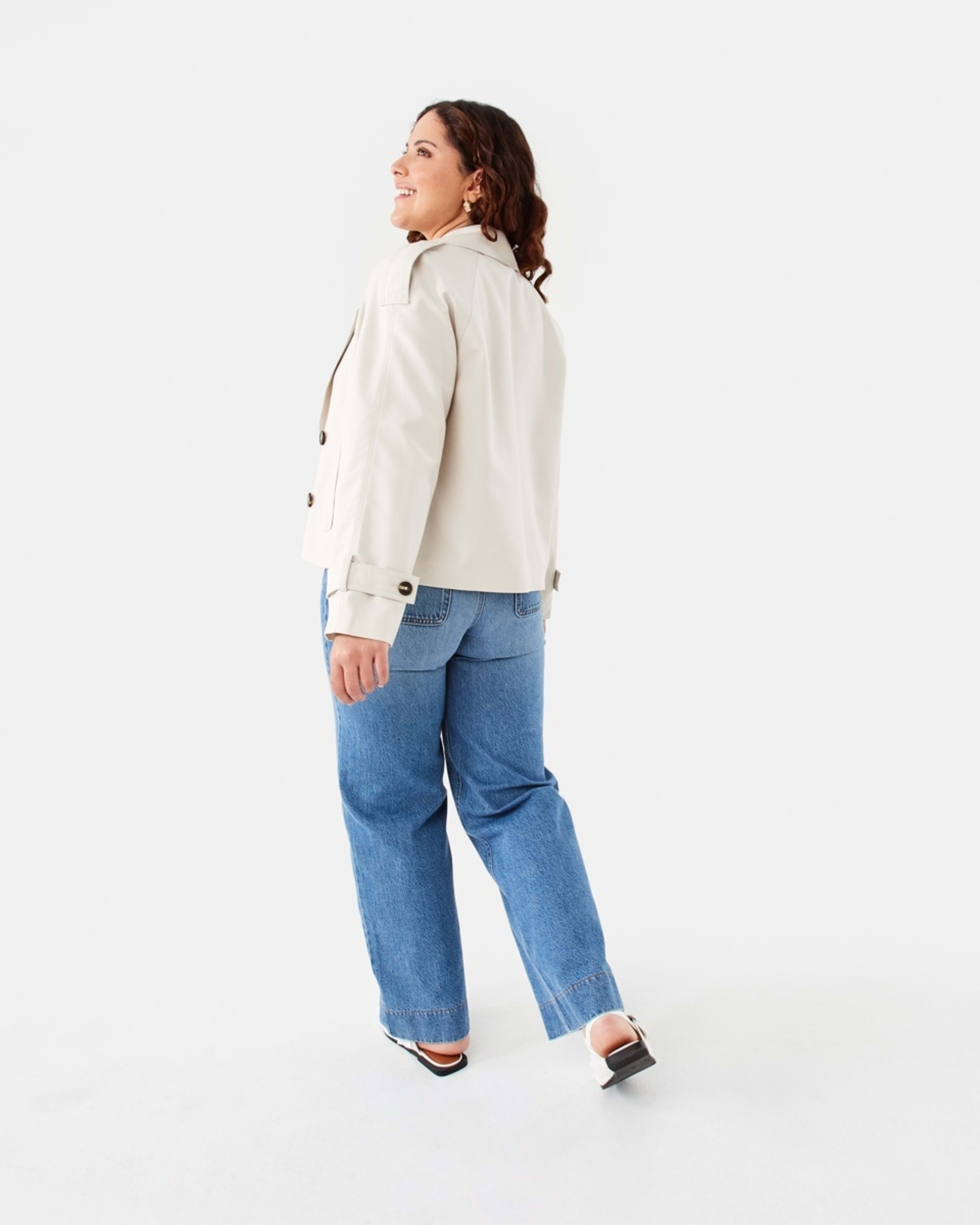 4 Crop Trench Coat Ecru, 4 of 10