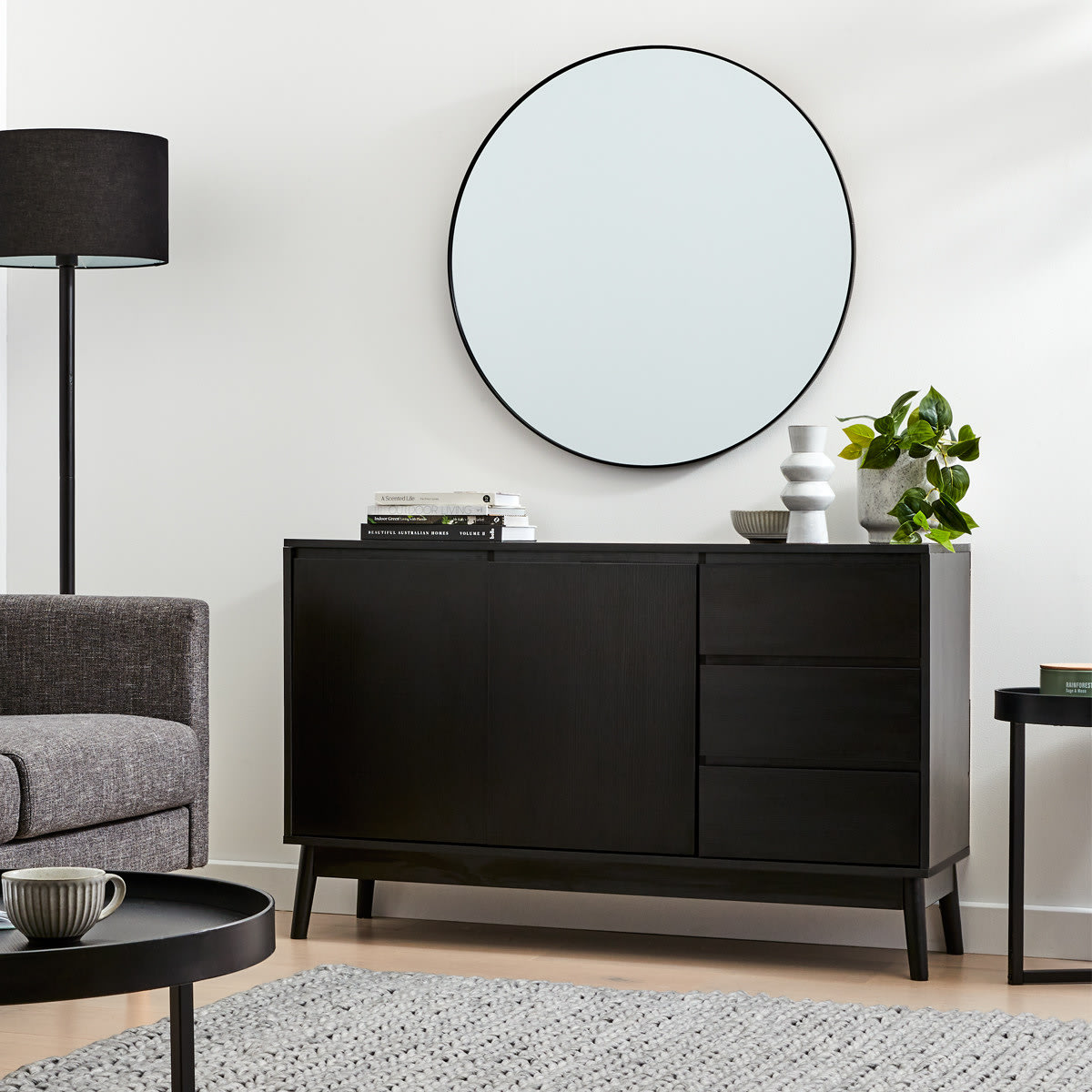 Thorne Buffet Black Kmart