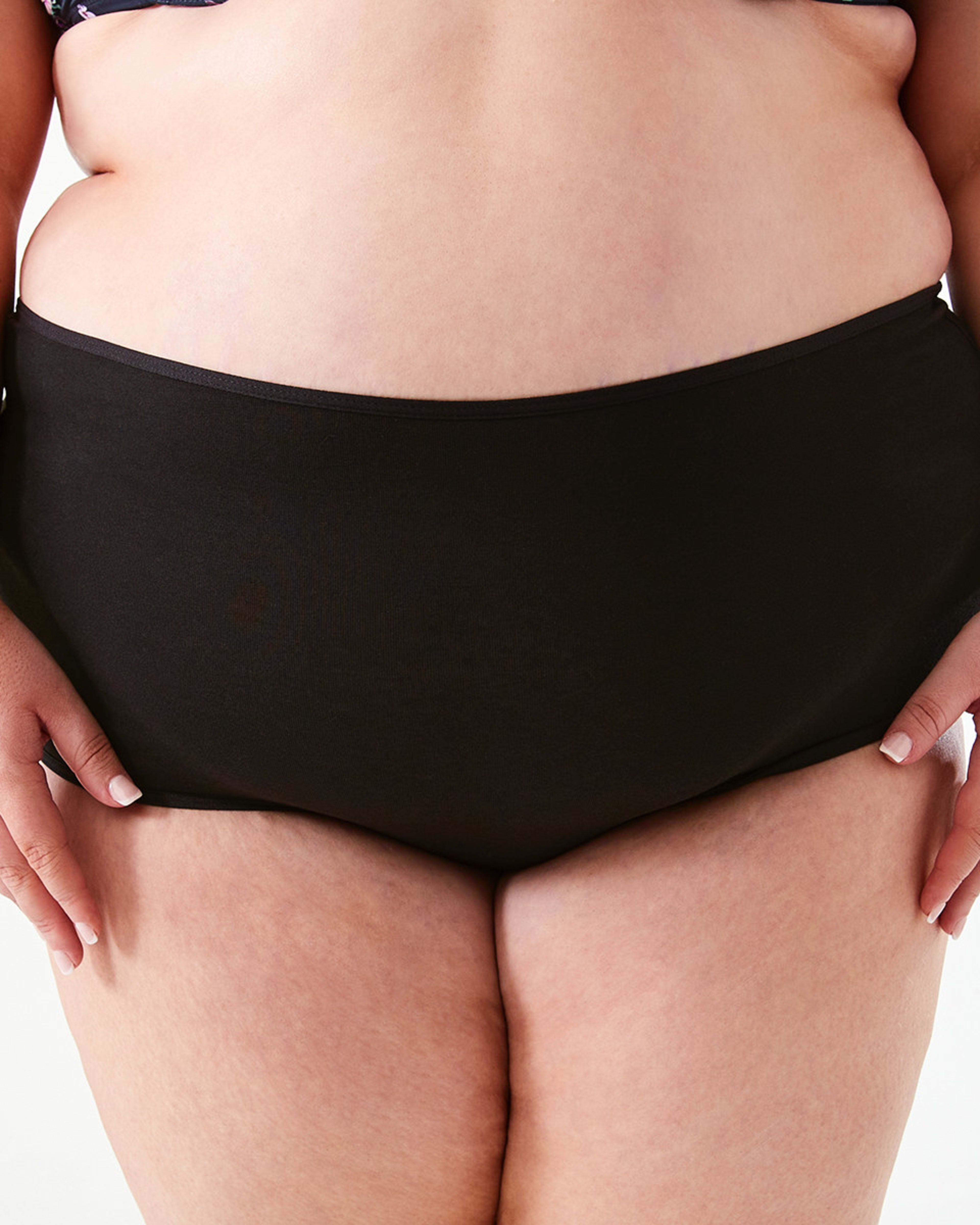 3 5 Pack Curve Cotton Stretch Full Briefs Black, 3 of 6