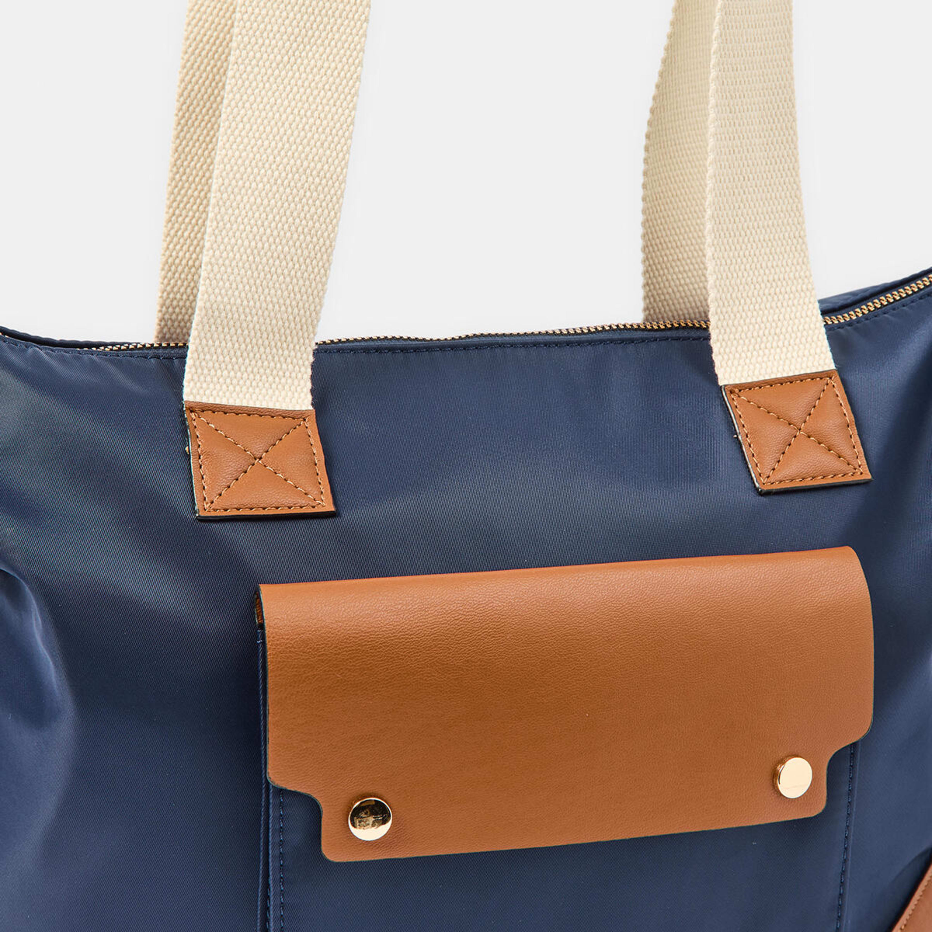 3 Large Crossbody Tote Bag Midnight Storm, 3 of 6