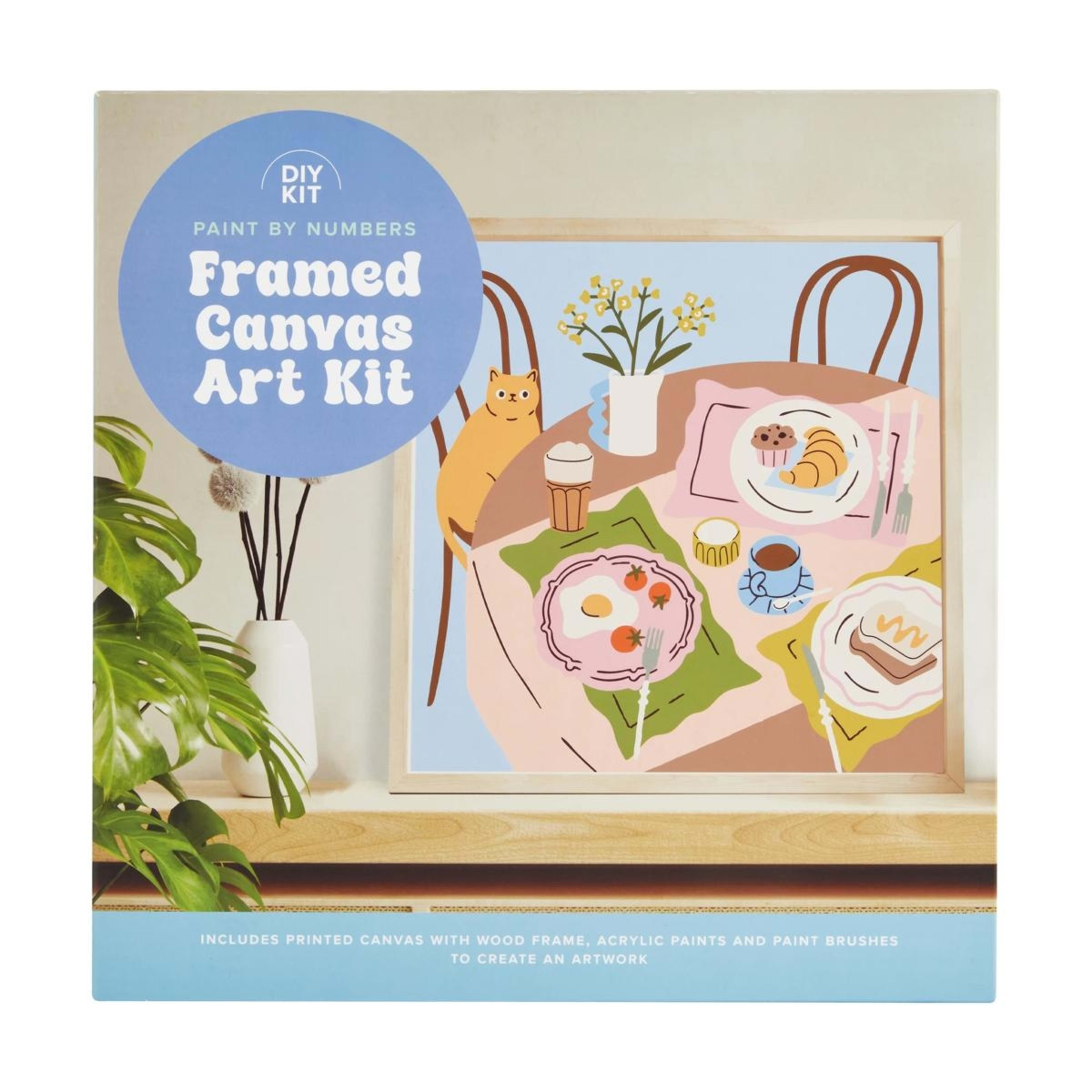 1 Paint by Numbers DIY Framed Canvas Art Kit