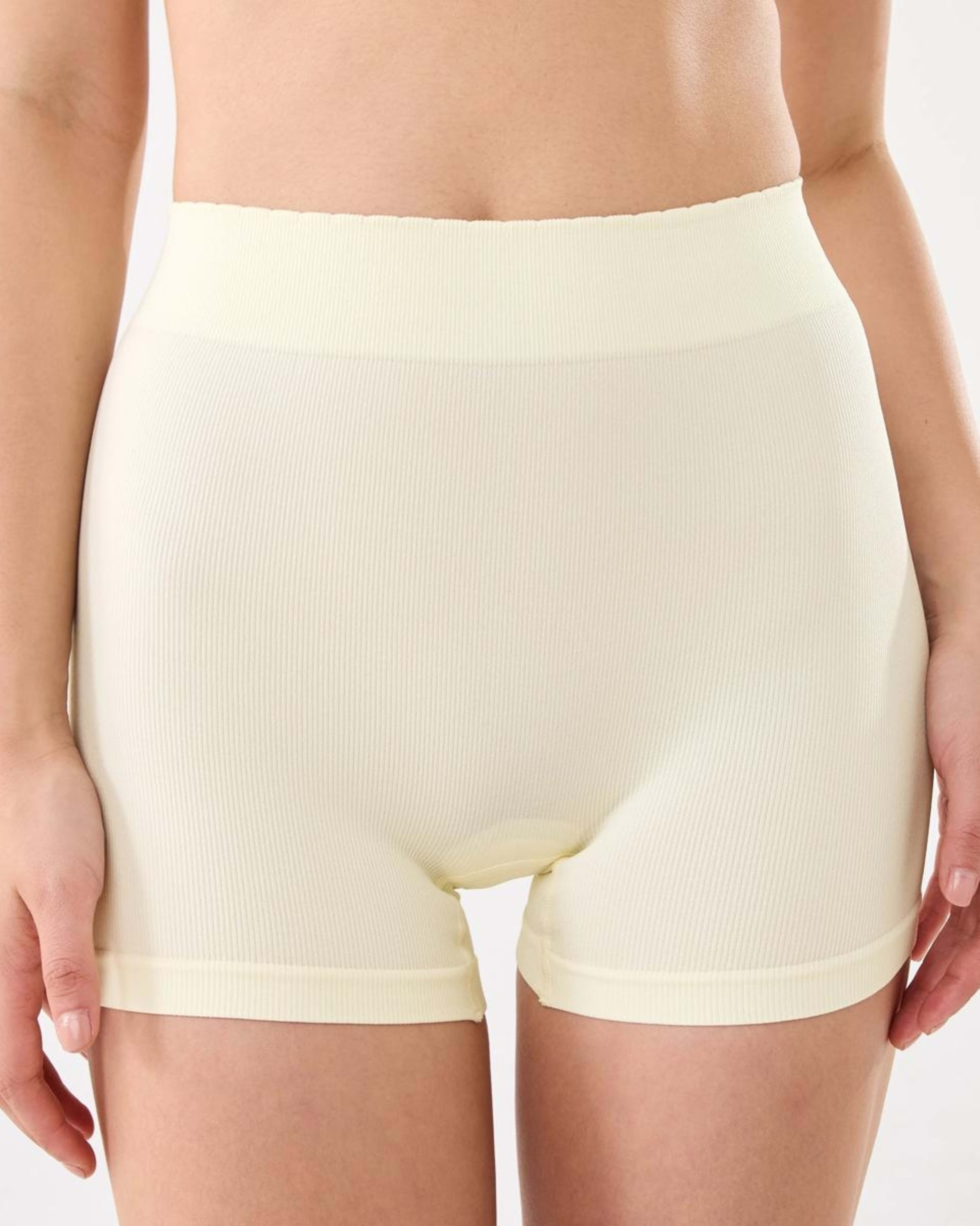 5 3 Pack Seamfree Rib Boyleg Shorties Lemoncello, 5 of 10