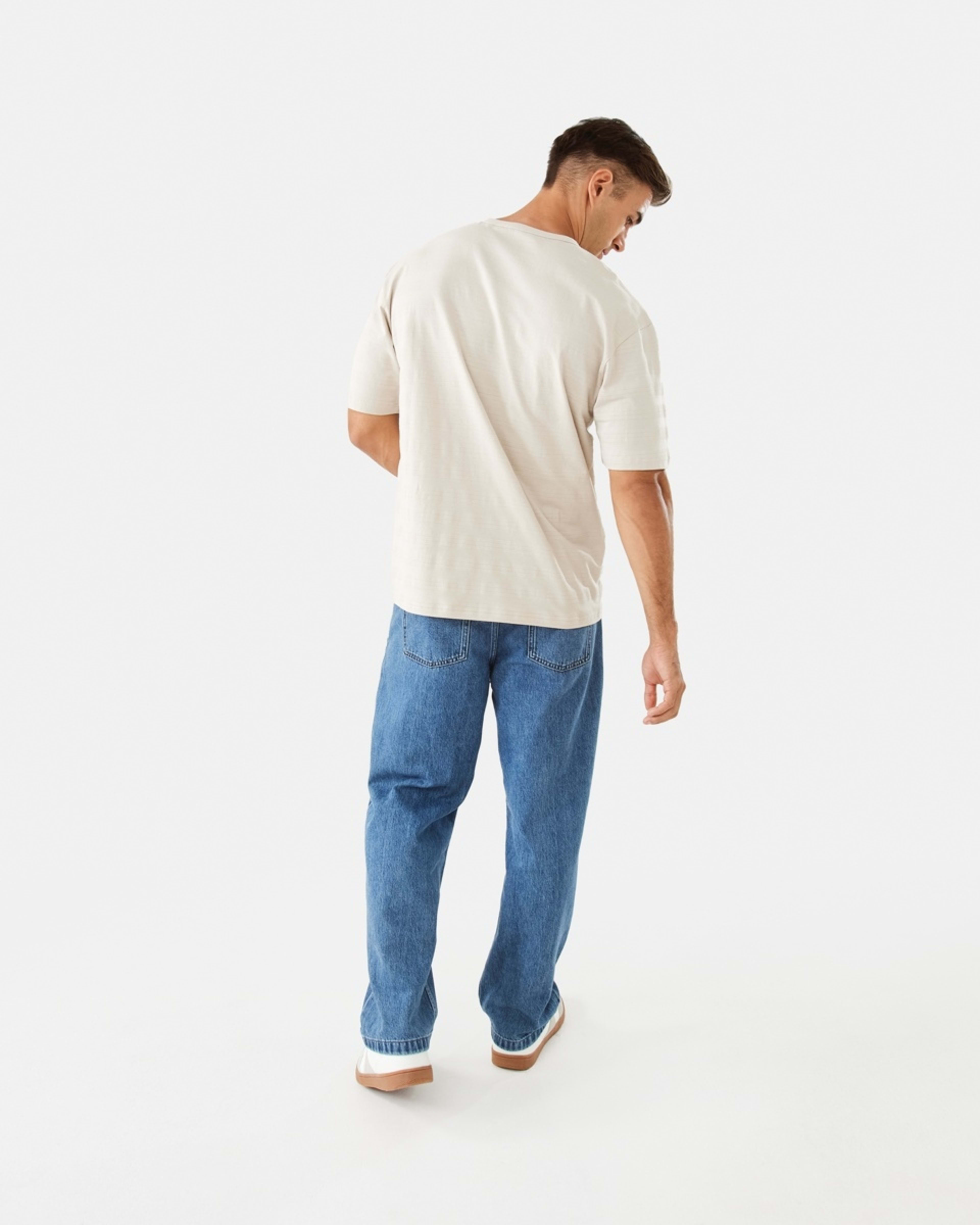 4 Oversized Textured T-shirt Bge Dune, 4 of 6