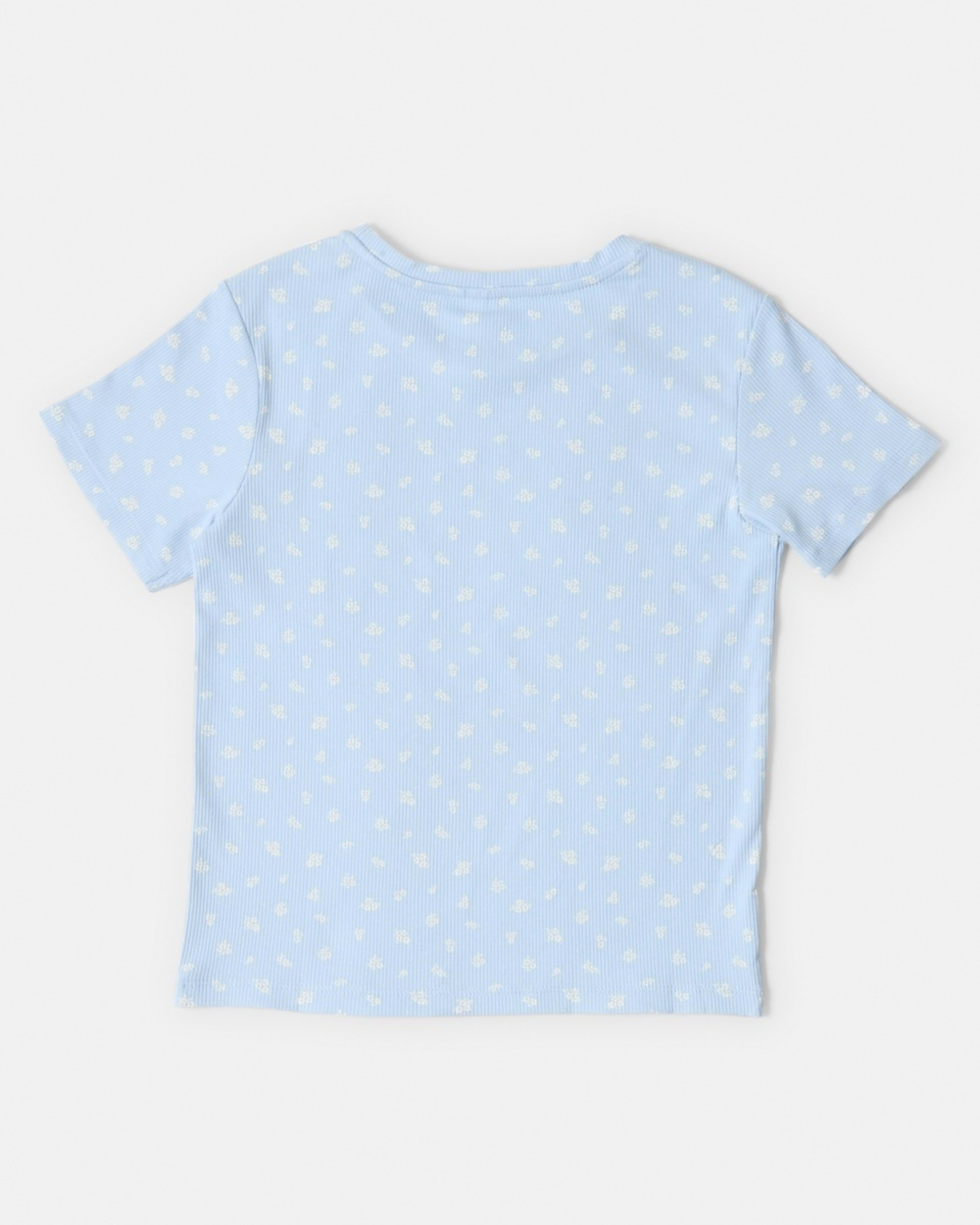 8 Short Sleeve Rib T-shirt Ditsy, 8 of 8