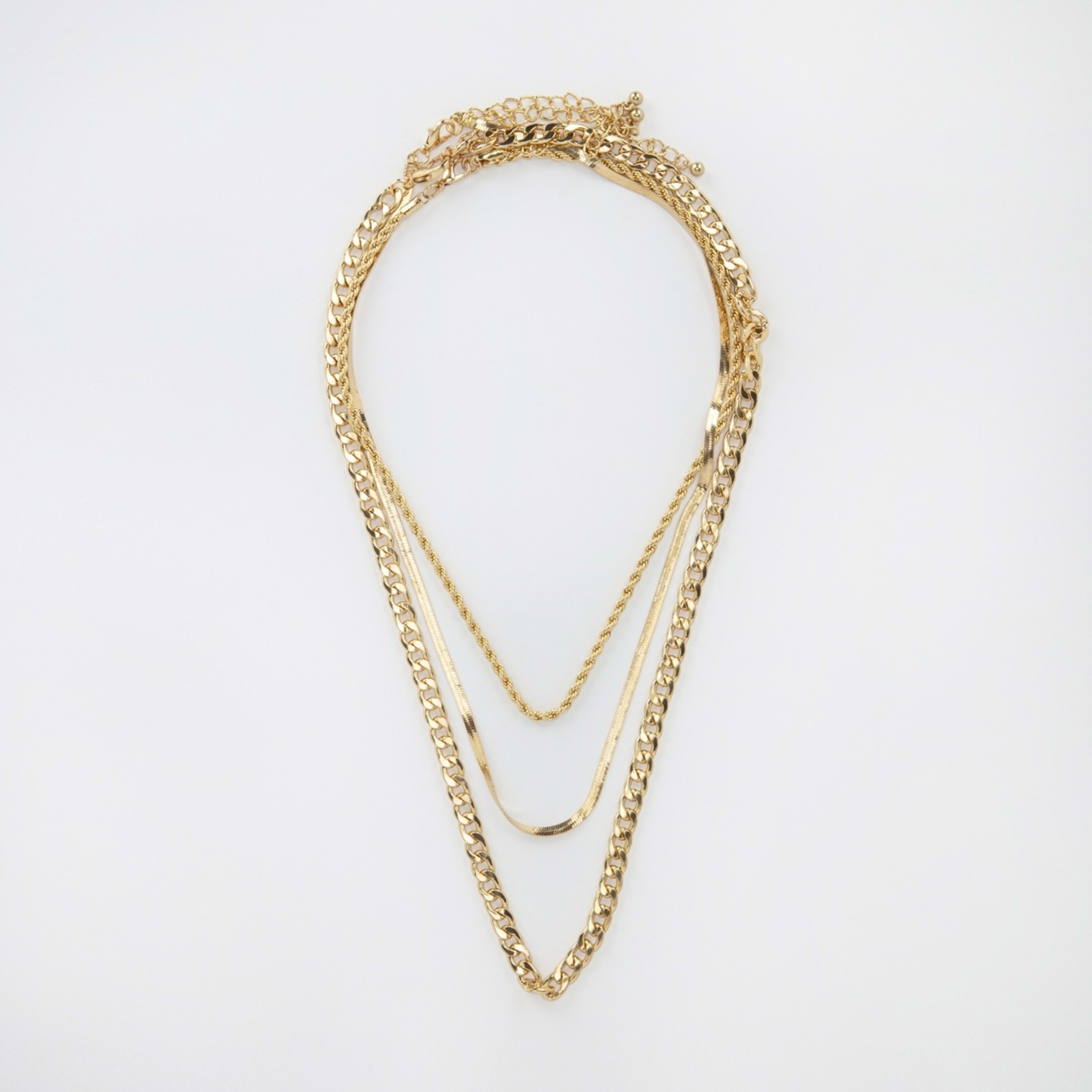 2 3 Pack Essential Chain Necklace - Gold Tone, 2 of 3