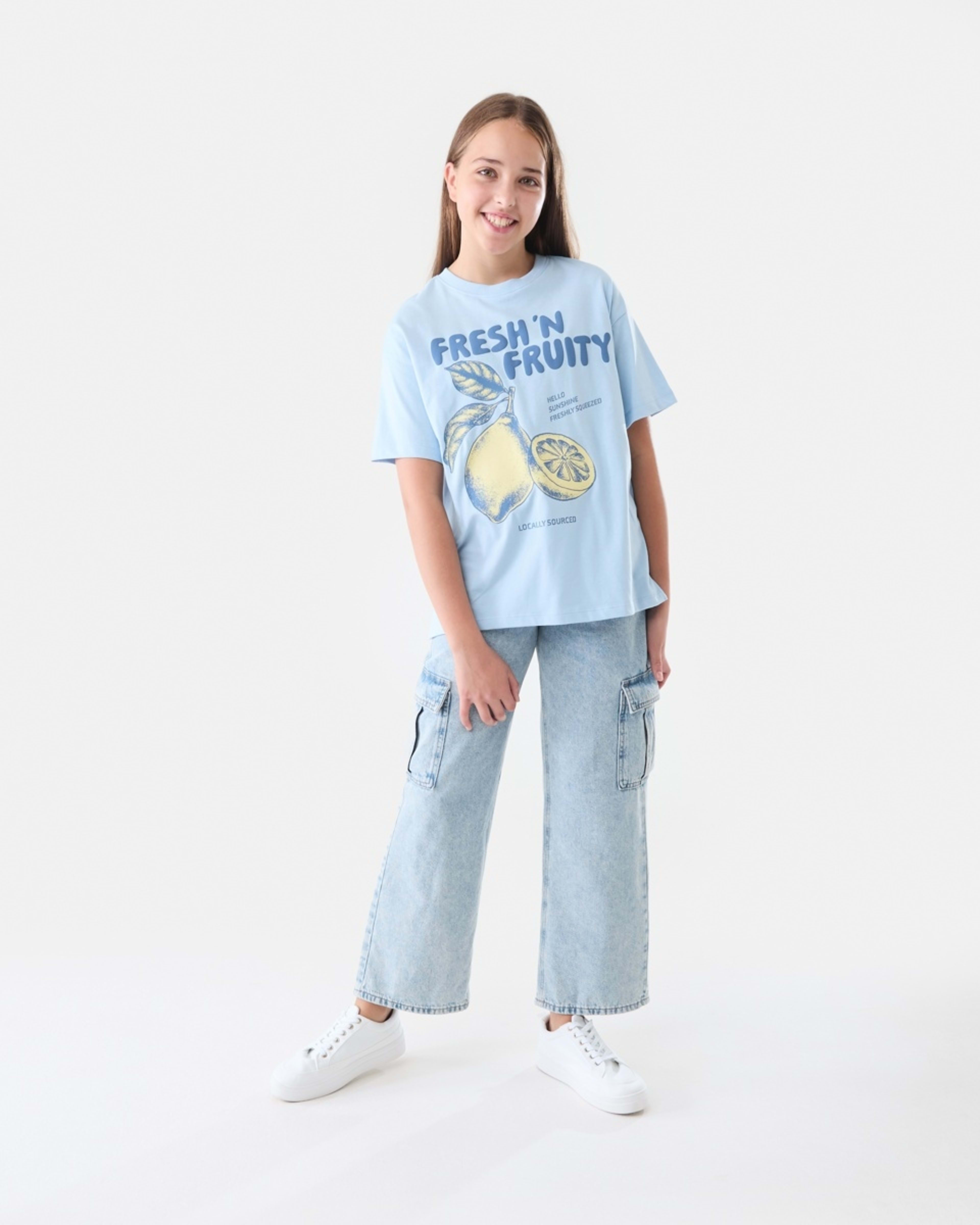 5 Oversized T-shirt Blu Lemon, 5 of 6