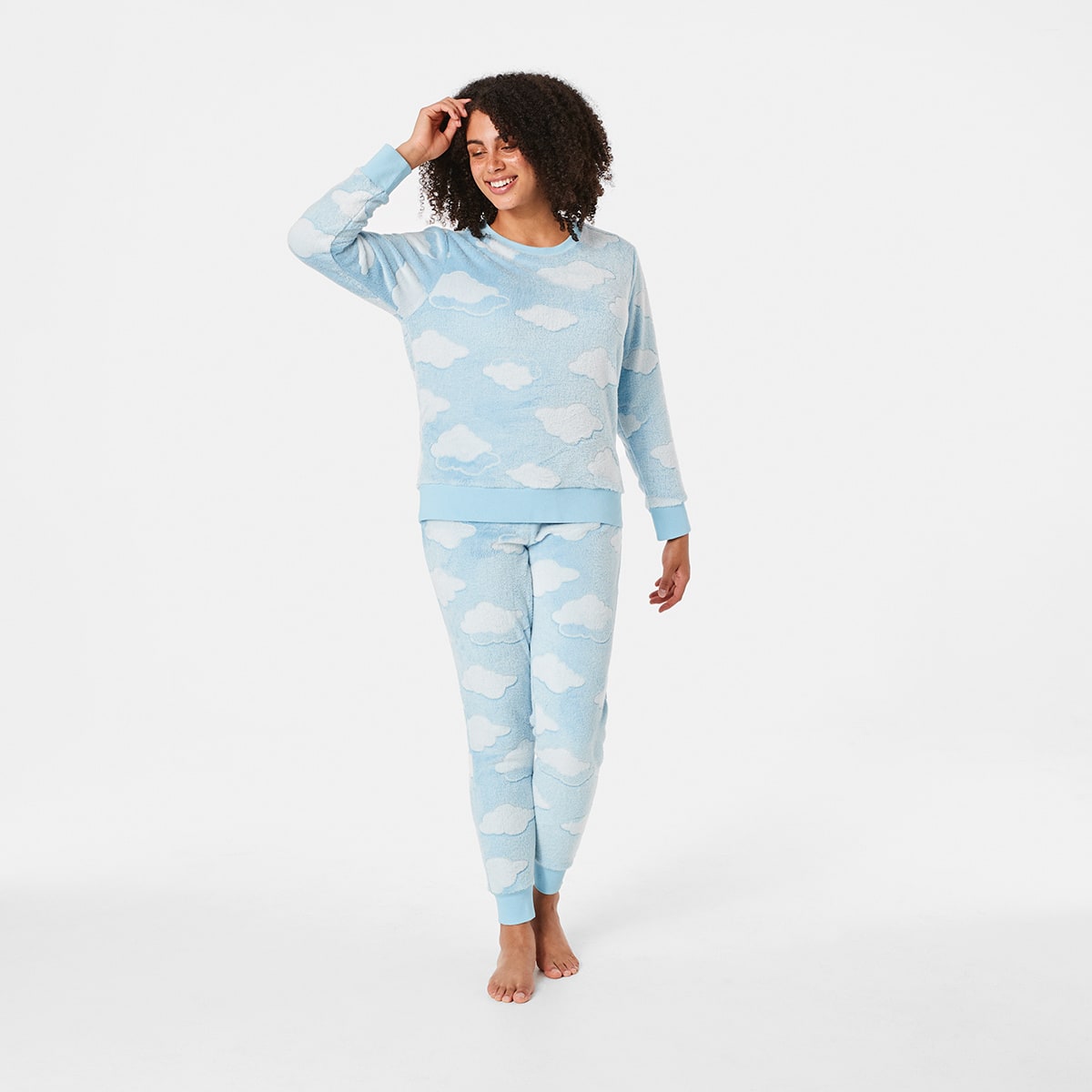 Fleece Top \u0026 Pants Pyjama Set - Kmart