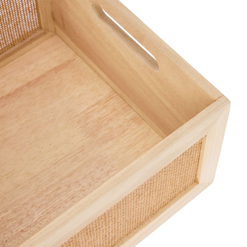 Set of 2 Paper Rattan Crates Brown Kmart