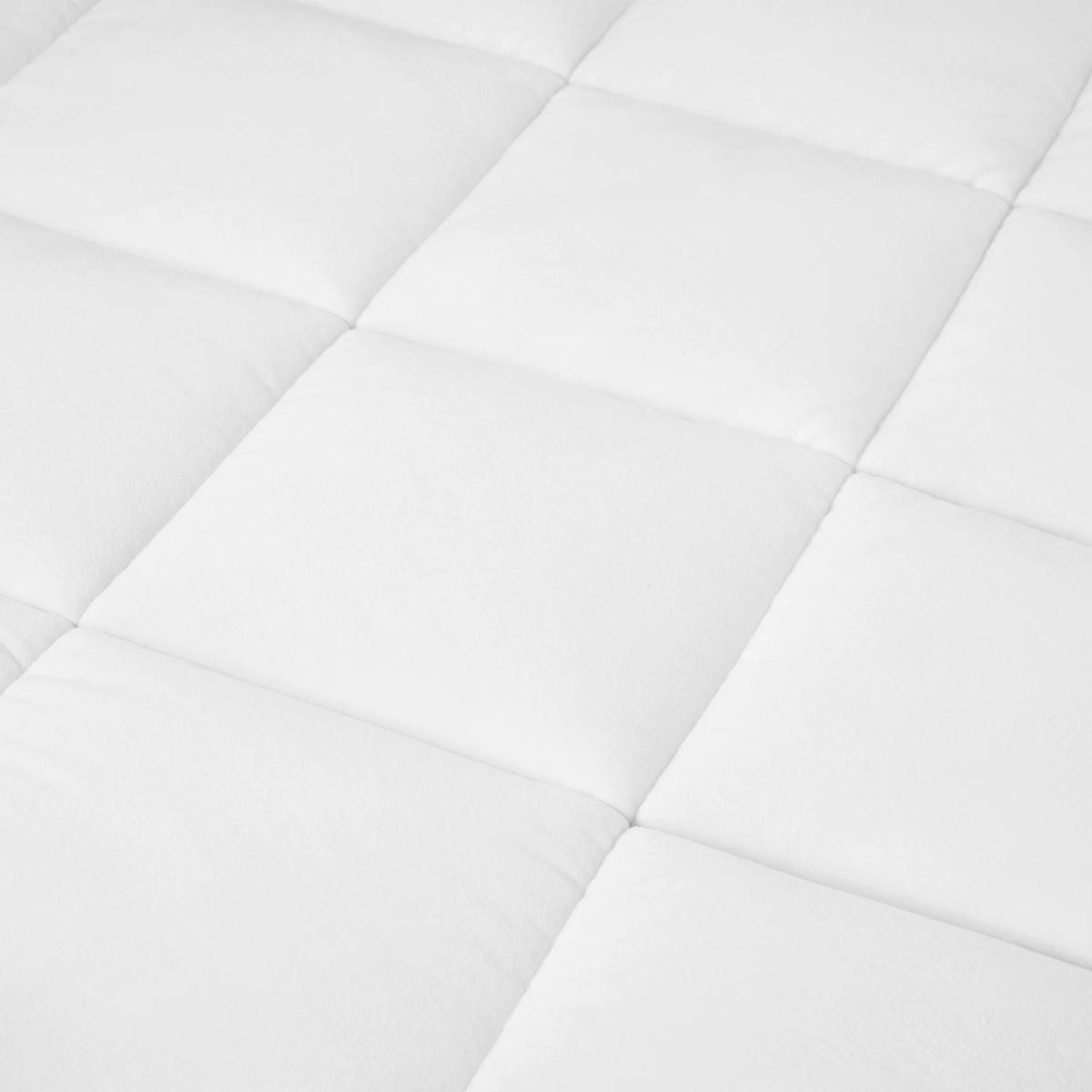 4 Reversible Plush Mattress Topper - King Bed, White, 4 of 7