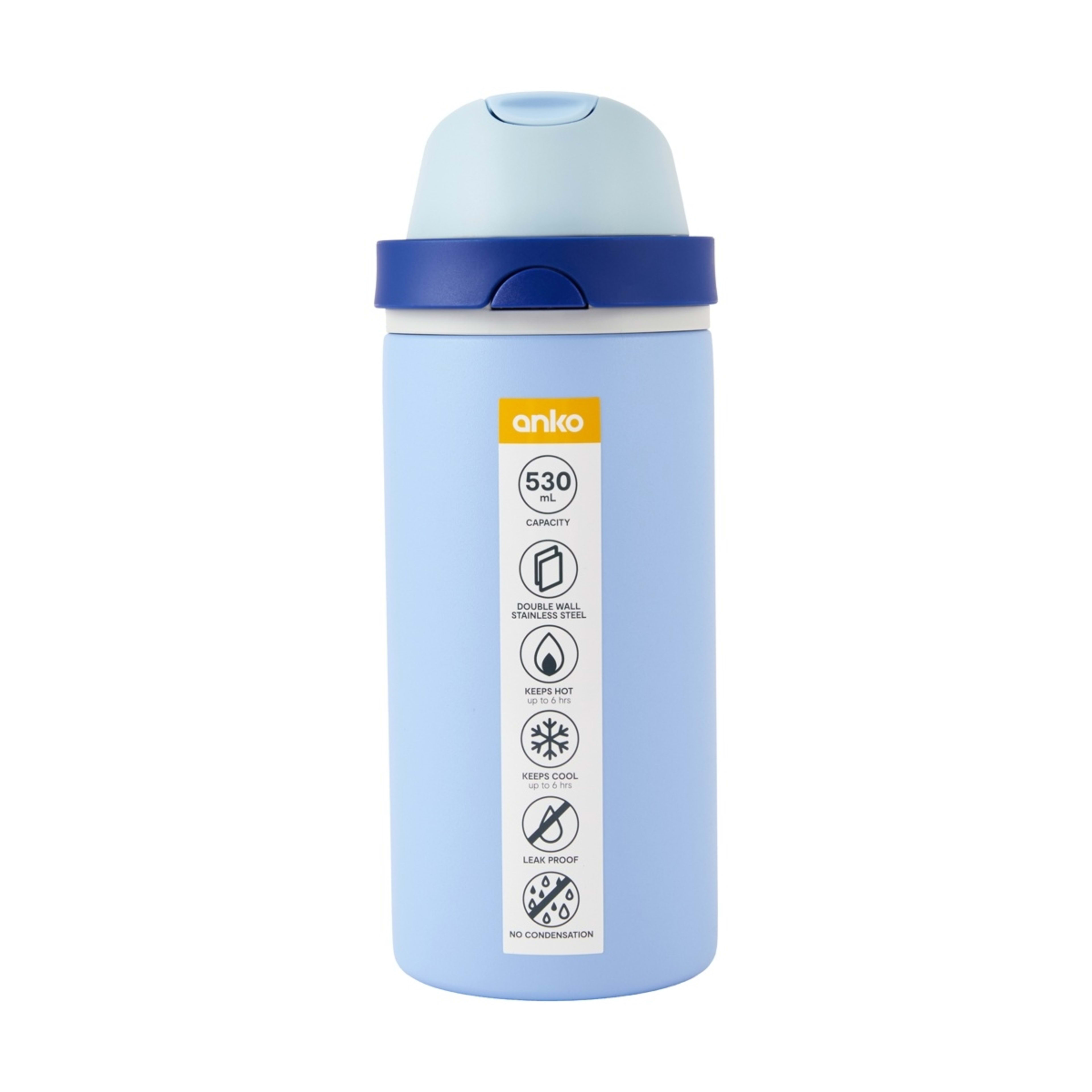 7 530ml Blue Dual Function Drink Bottle, 7 of 7