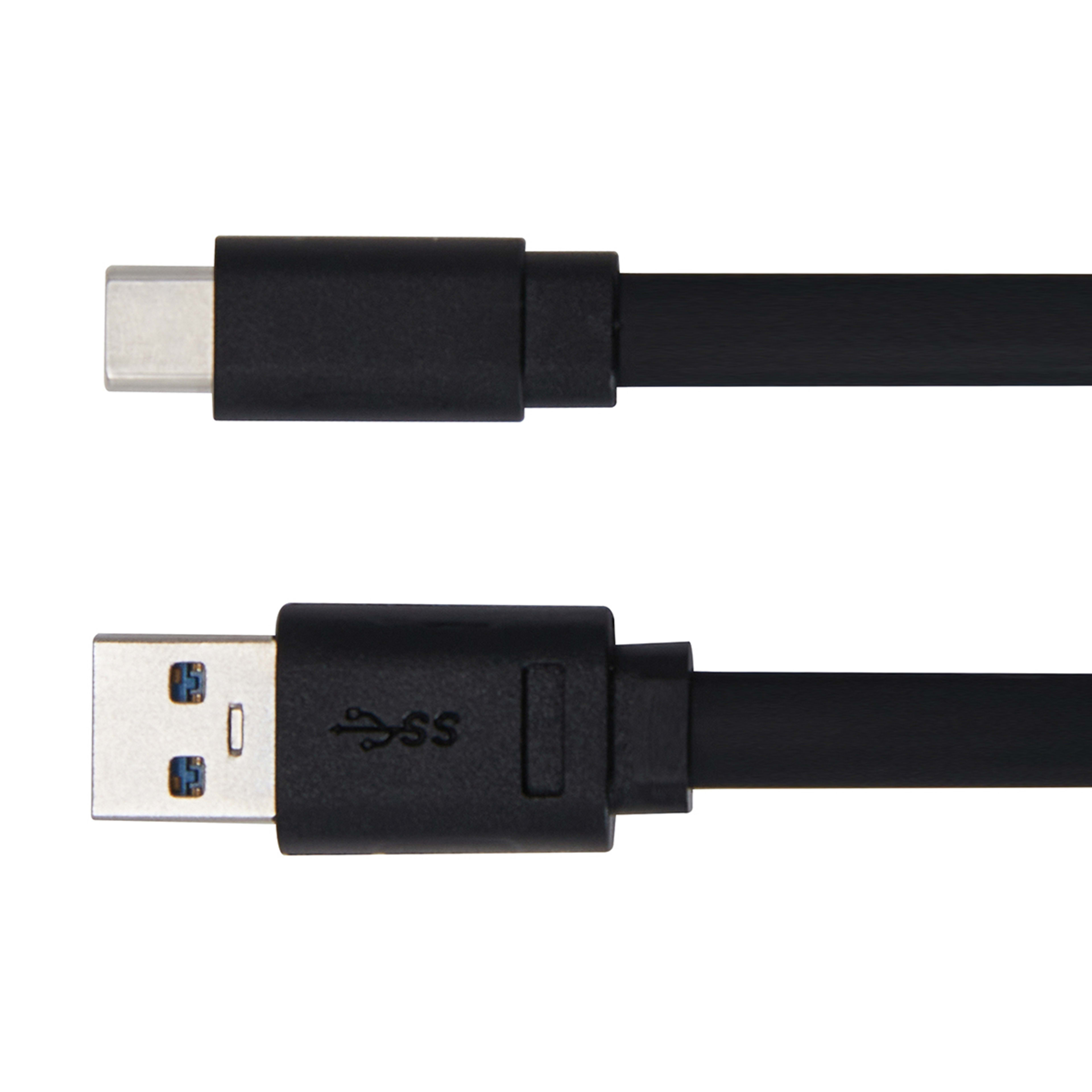 2 USB-A to USB-C Short Noodle Black Cable - 30cm, 2 of 4