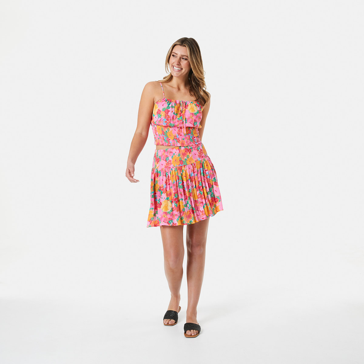 Sleeveless Shirred Bodice Cami Top Kmart NZ