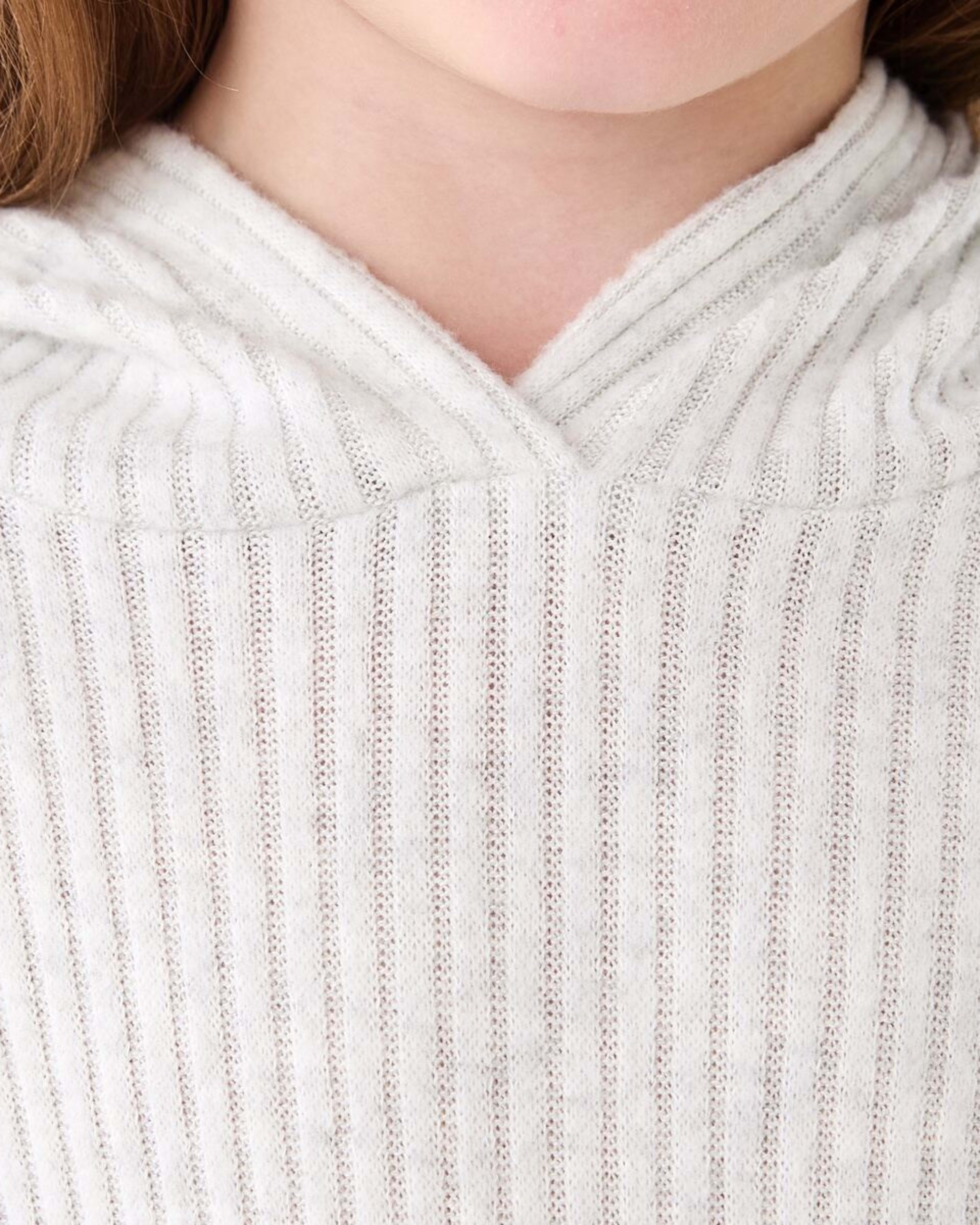 4 Brushed Hooded T-shirt Wht Marle, 4 of 8