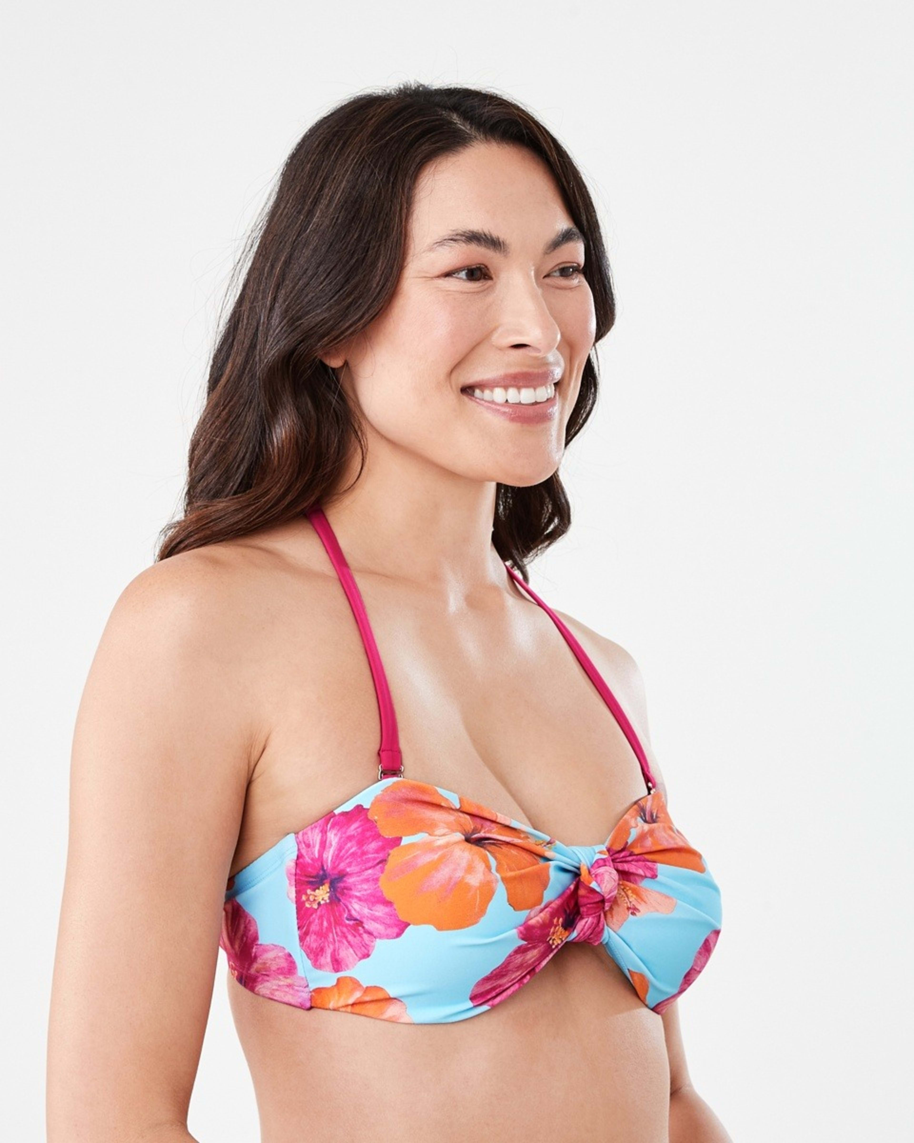 3 Bandeau Swim Top HOT TROP CLEAR AQUA, 3 of 10