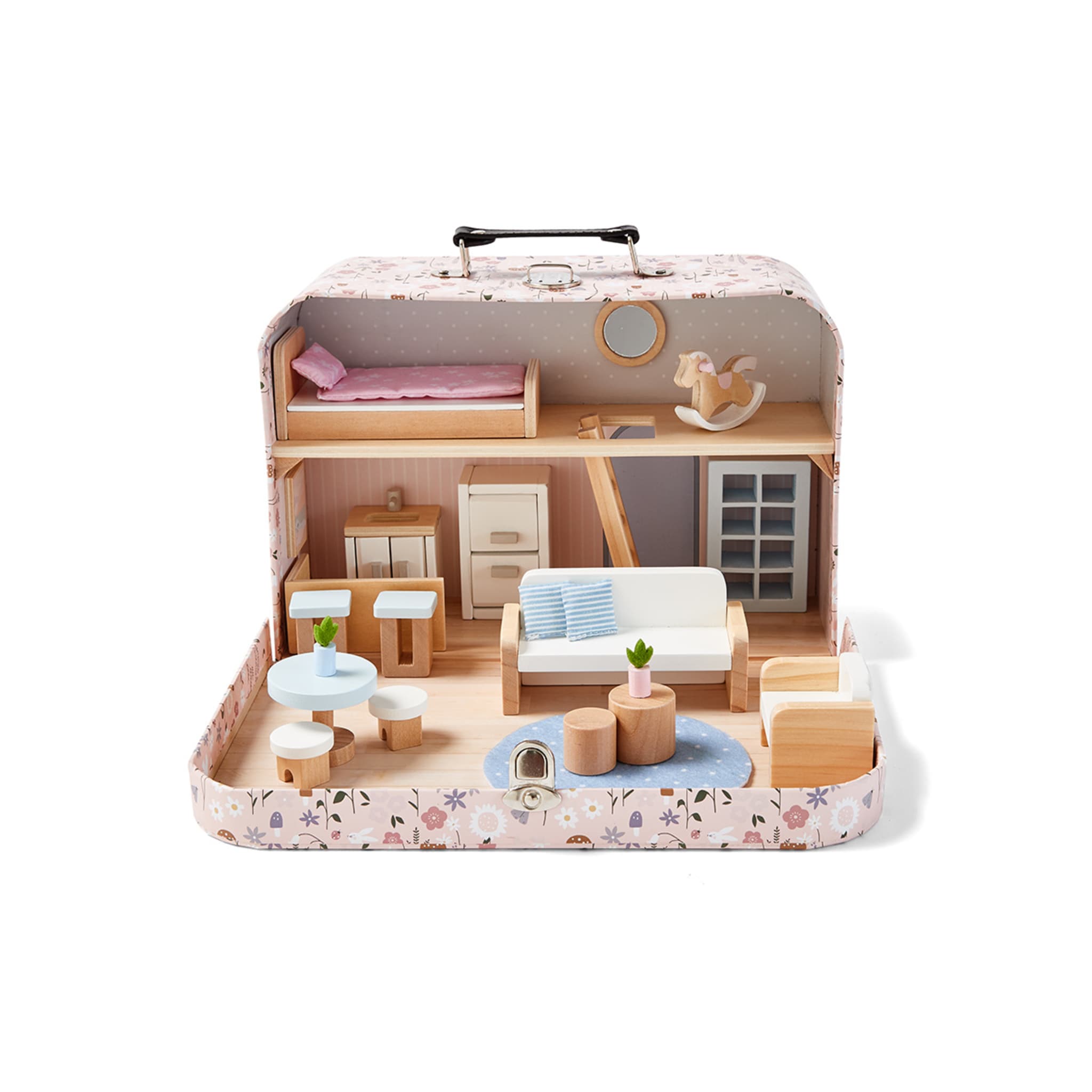 26 Piece Wooden Suitcase Dollhouse Kmart