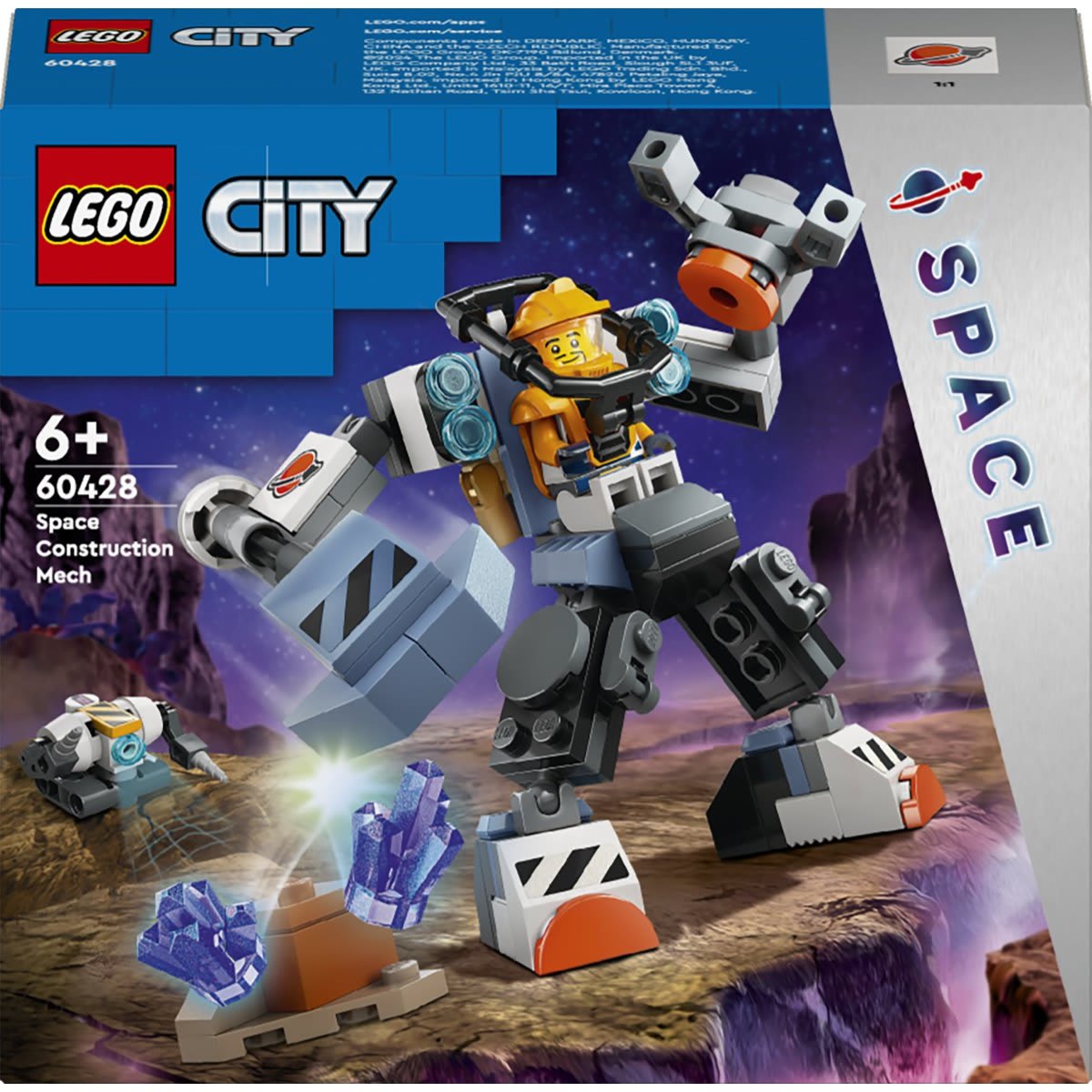 LEGO City Space Construction Mech 60428 Kmart NZ