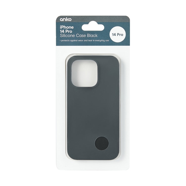 iPhone 14 Pro Silicone Case Black Kmart