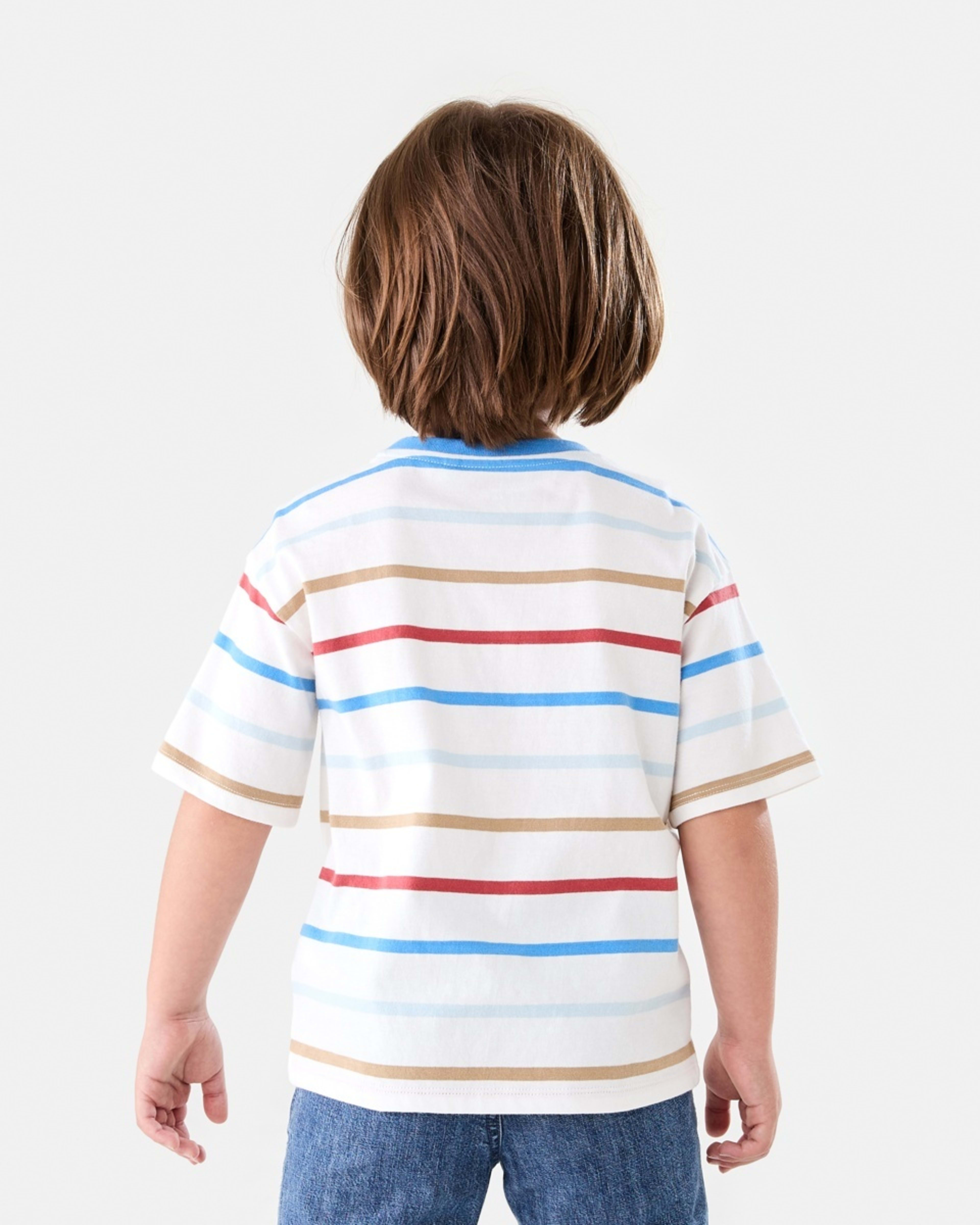 2 Stripe T-shirt THICK AND THIN MULTI STRIPE, 2 of 6