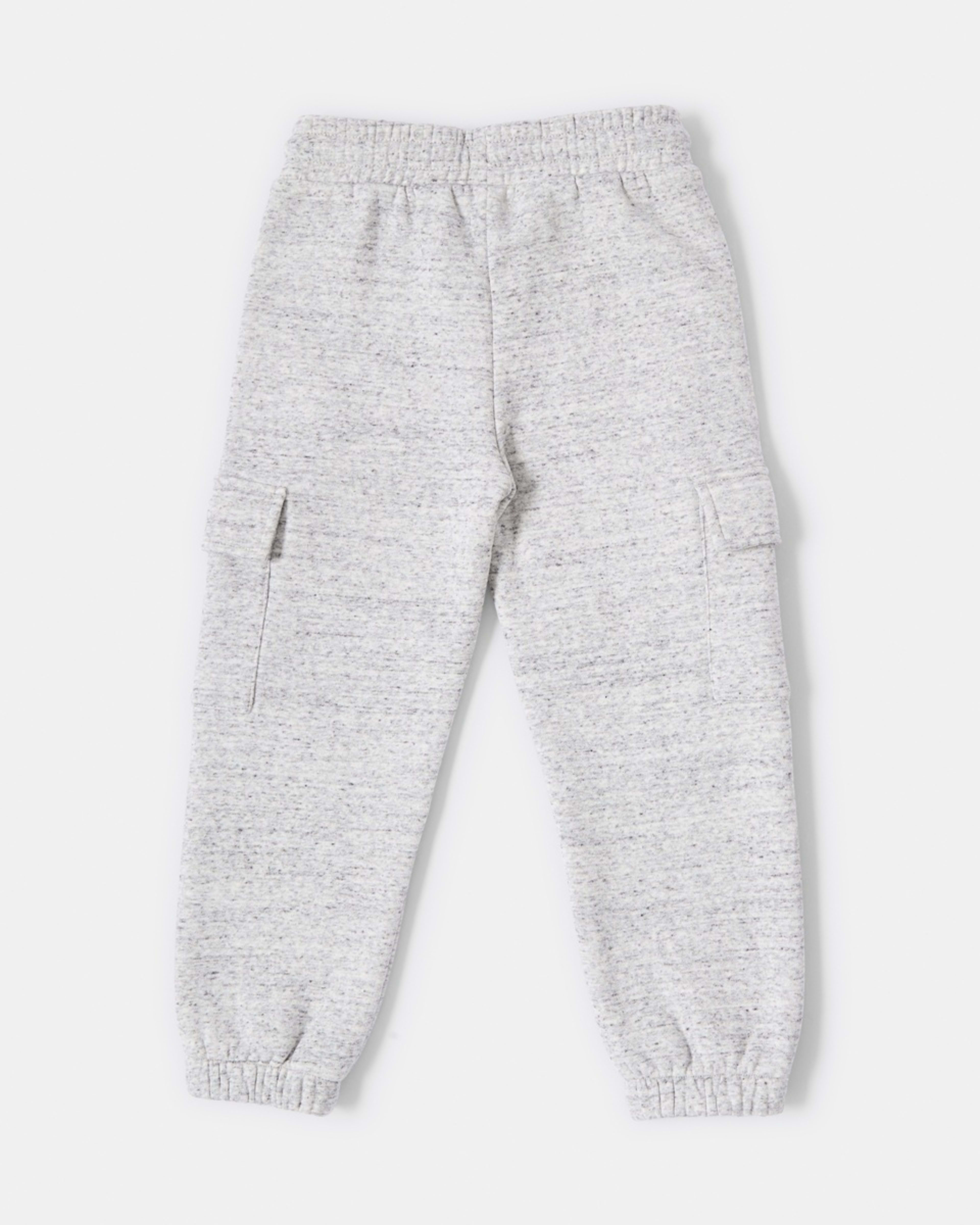 9 Cargo Trackpants Textured Light Grey Marle, 9 of 9
