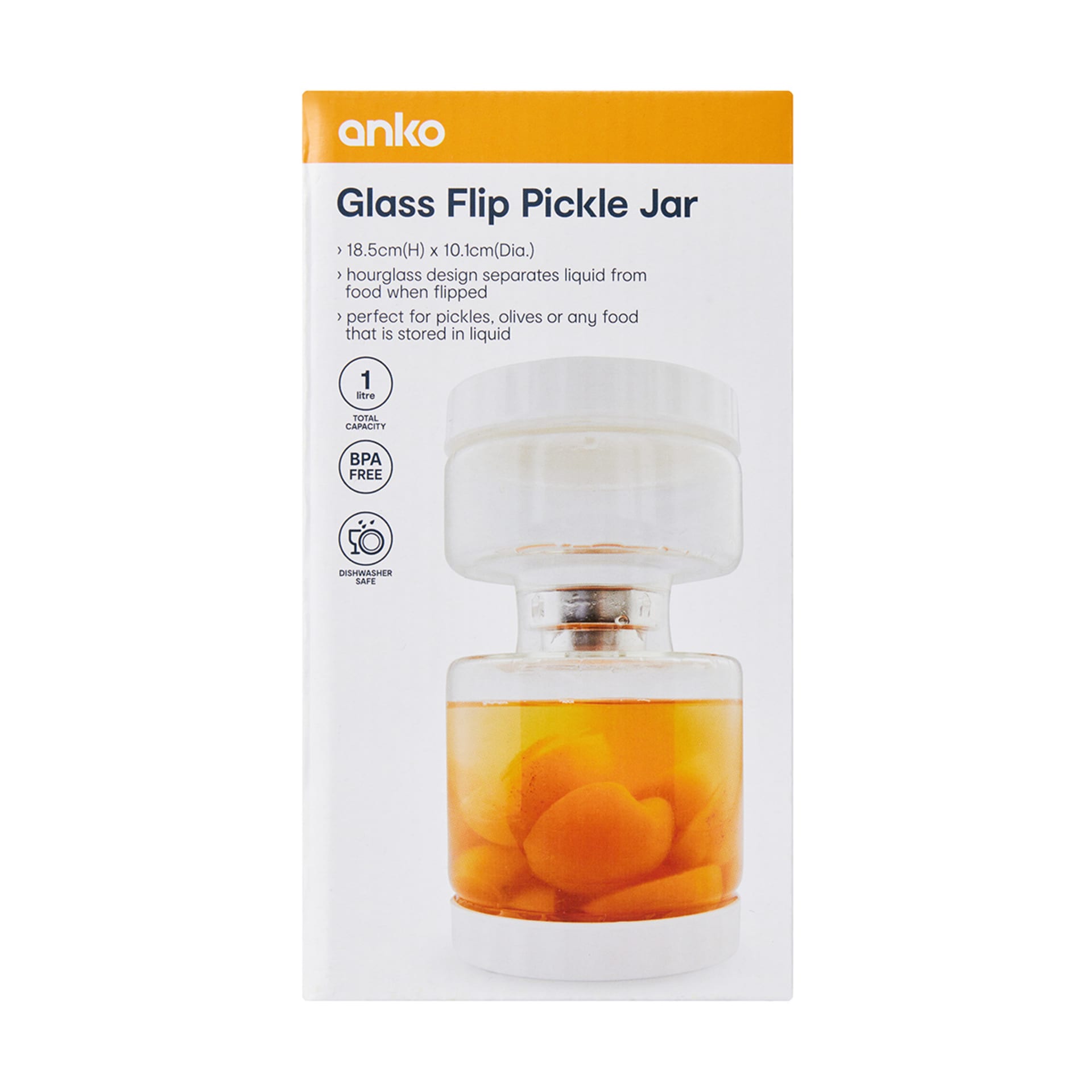 Glass Flip Pickle Jar Kmart