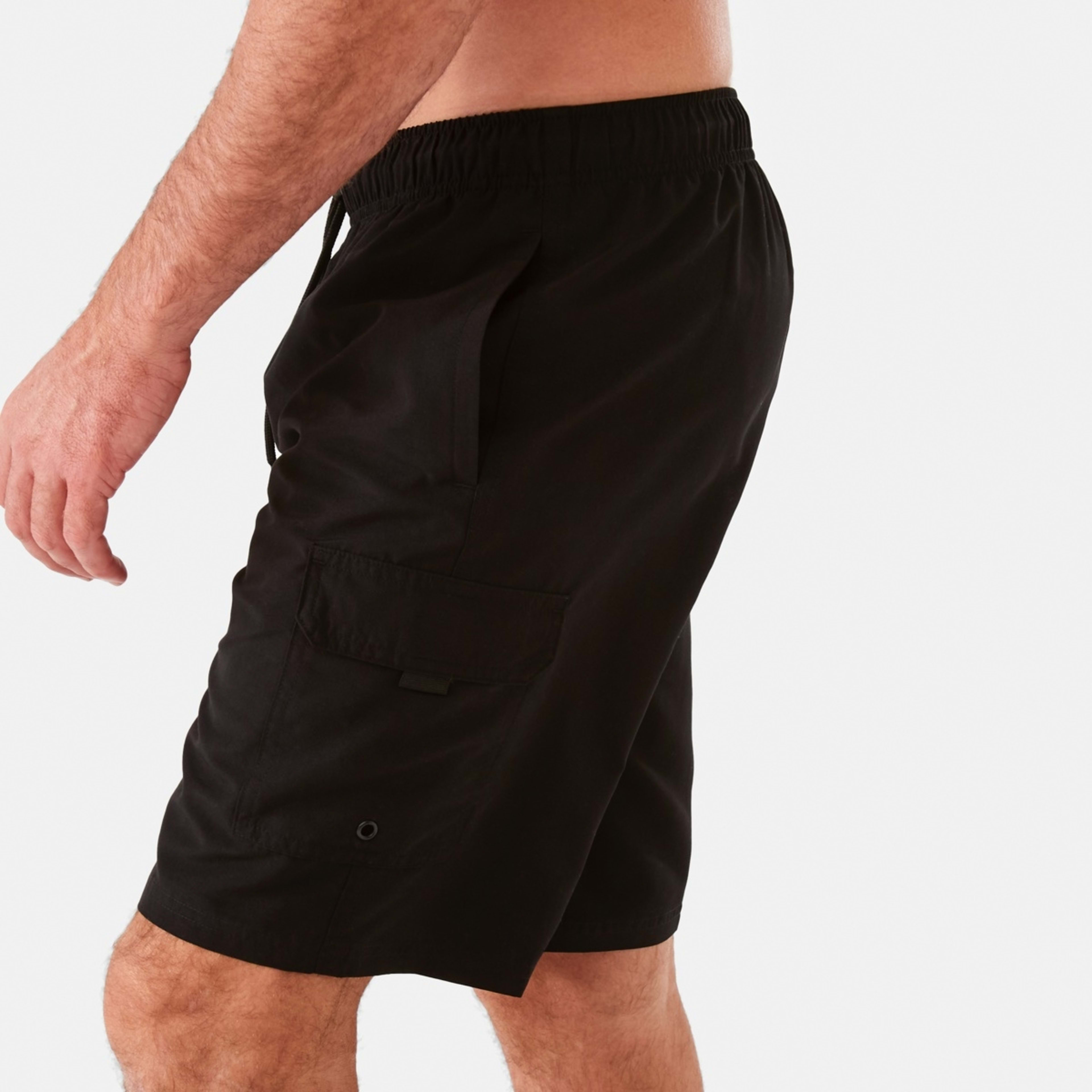 2 Elastic Waist Regular Cargo Boardshorts Black, 2 of 7