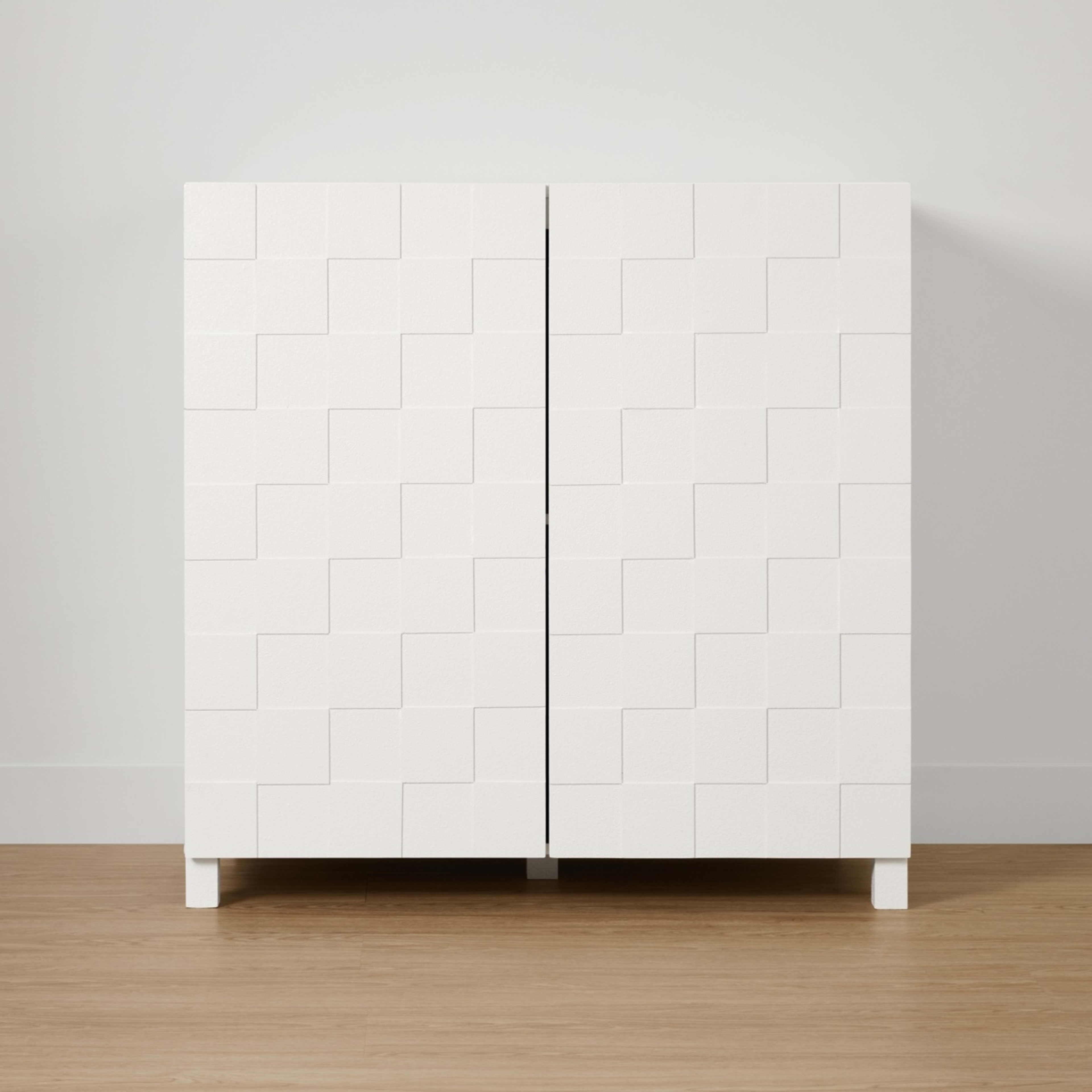 3 Chase Check 2 Doors Cabinet - White, 3 of 10