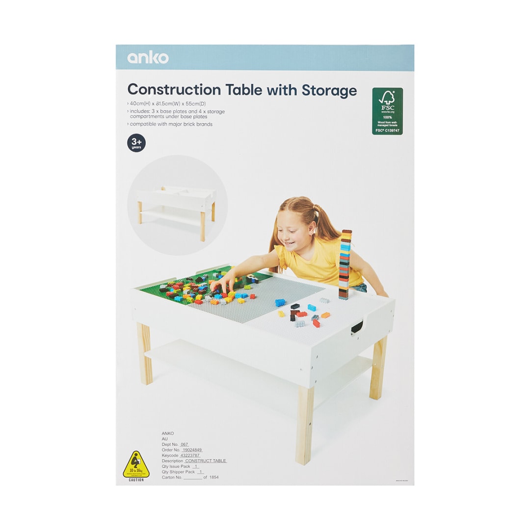 Construction Table with Storage Kmart