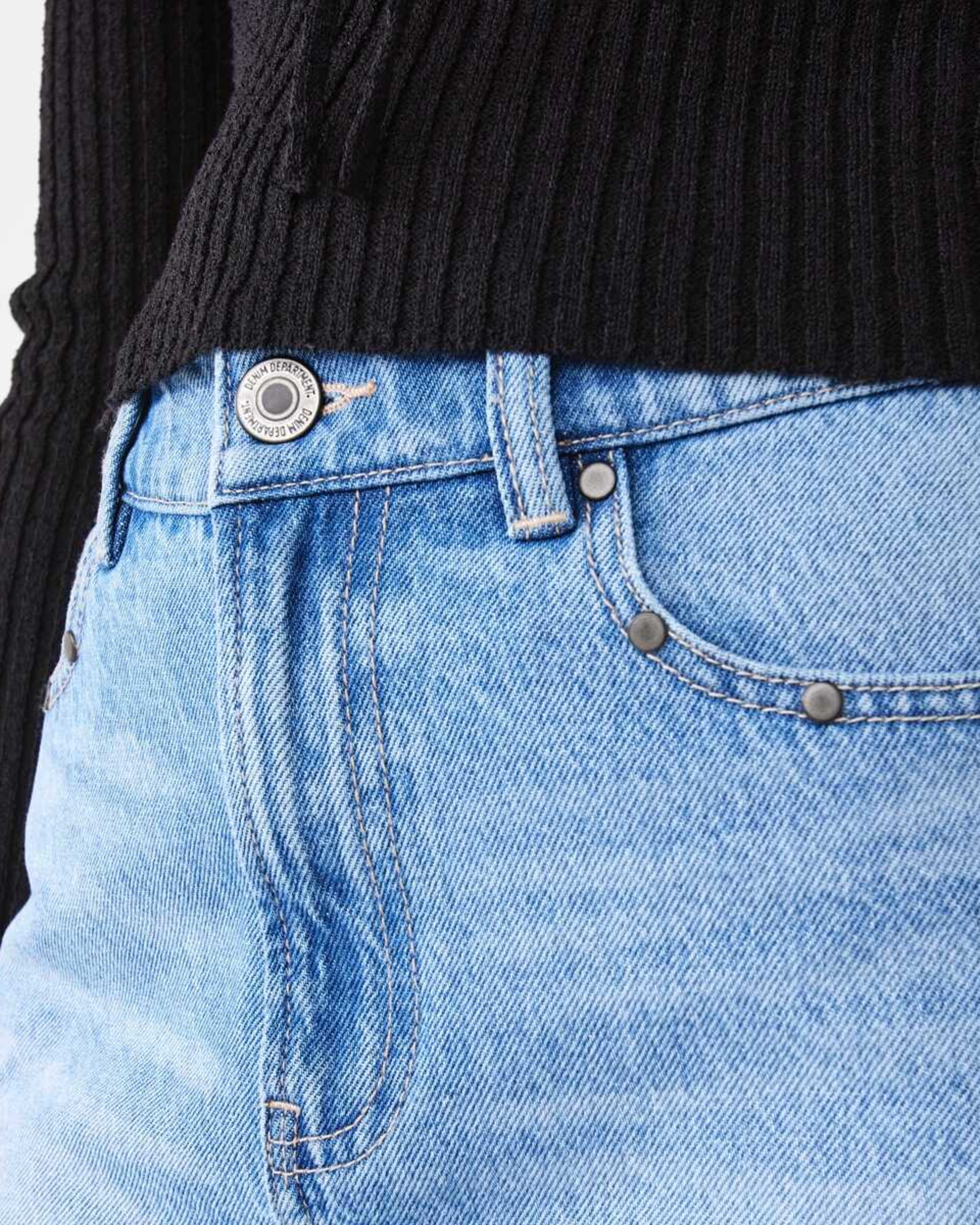 8 Studded Denim Mini Skirt Mid Wash, 8 of 9