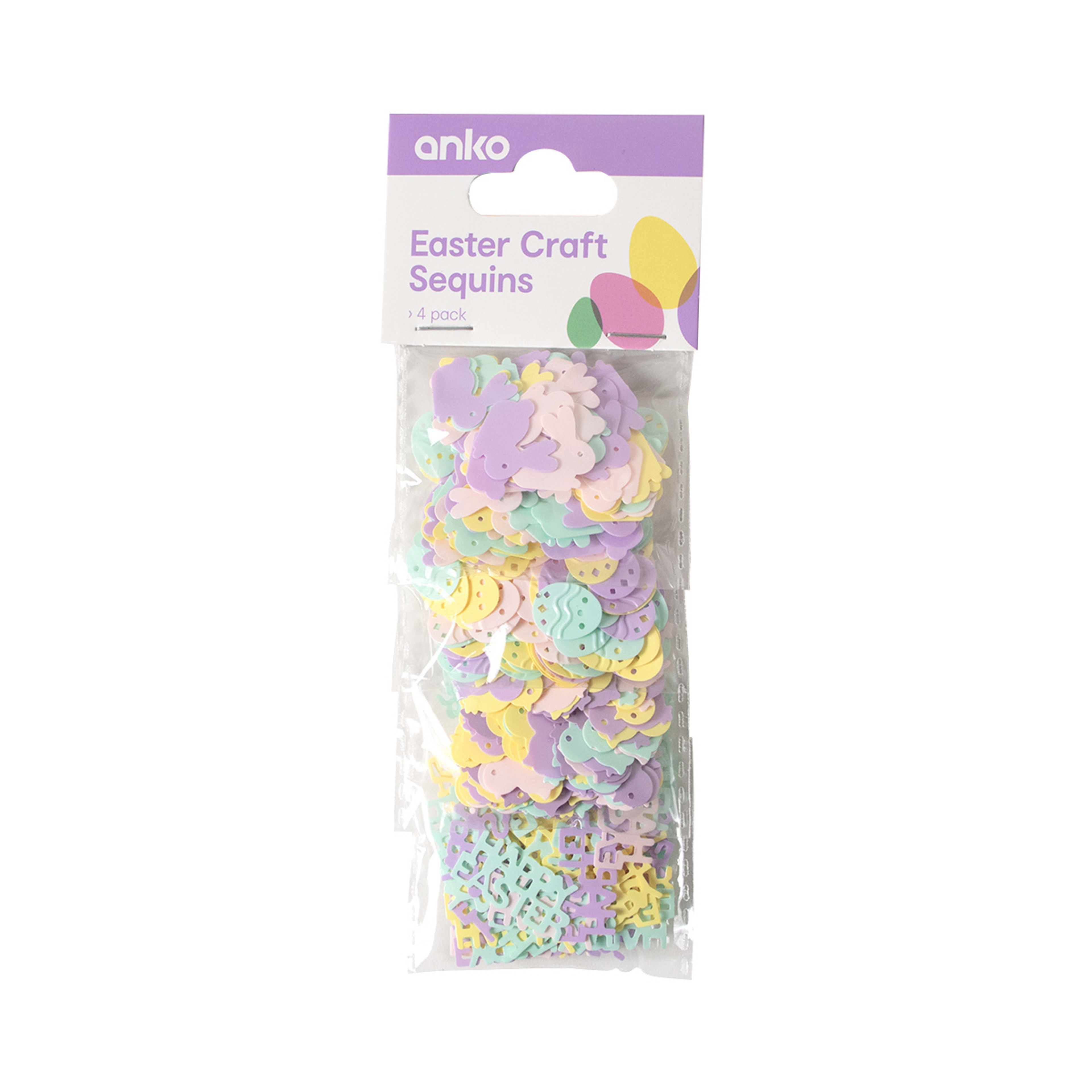 4 Pack Easter Craft Sequins Kmart