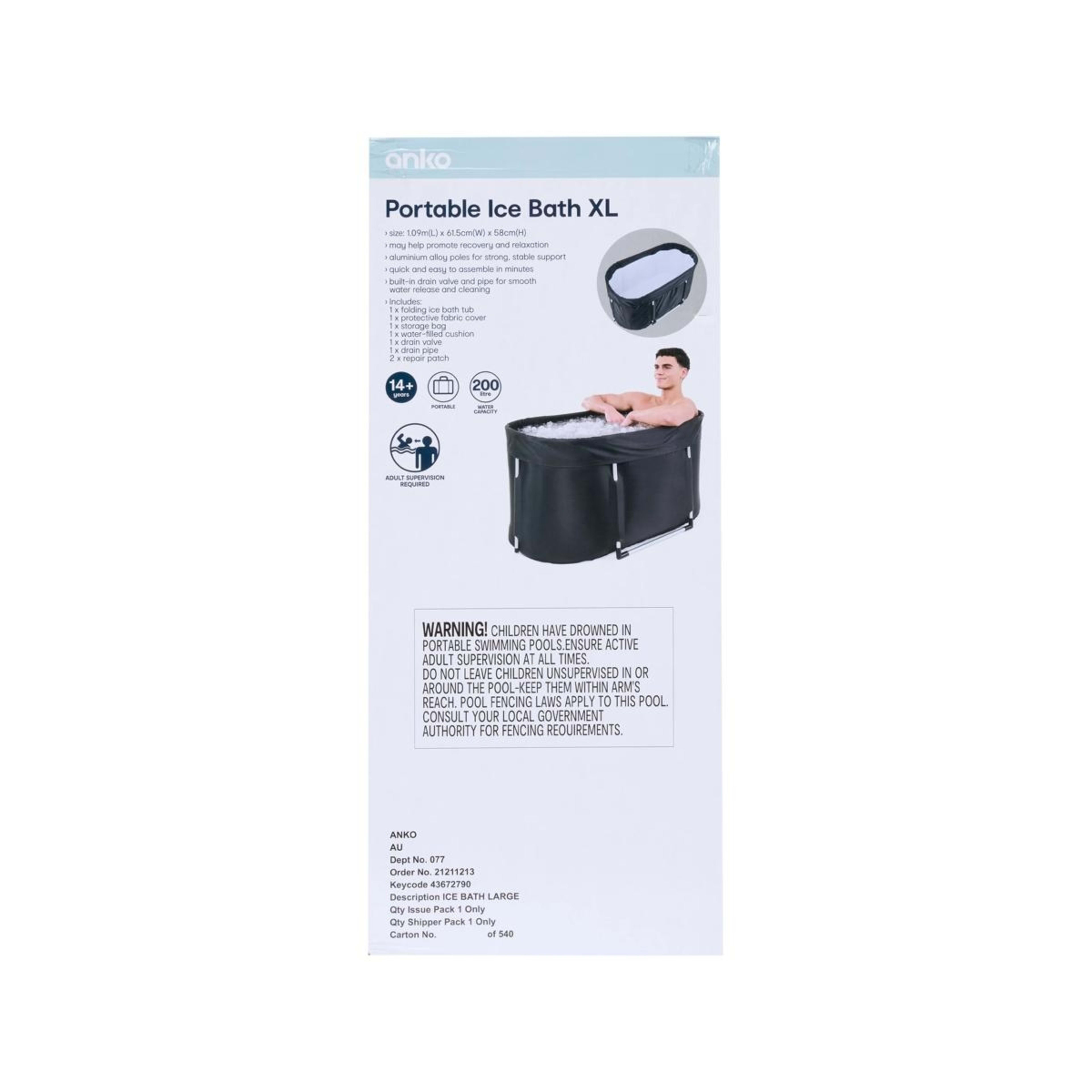 10 Portable Ice Bath - Extra Large, 10 of 10
