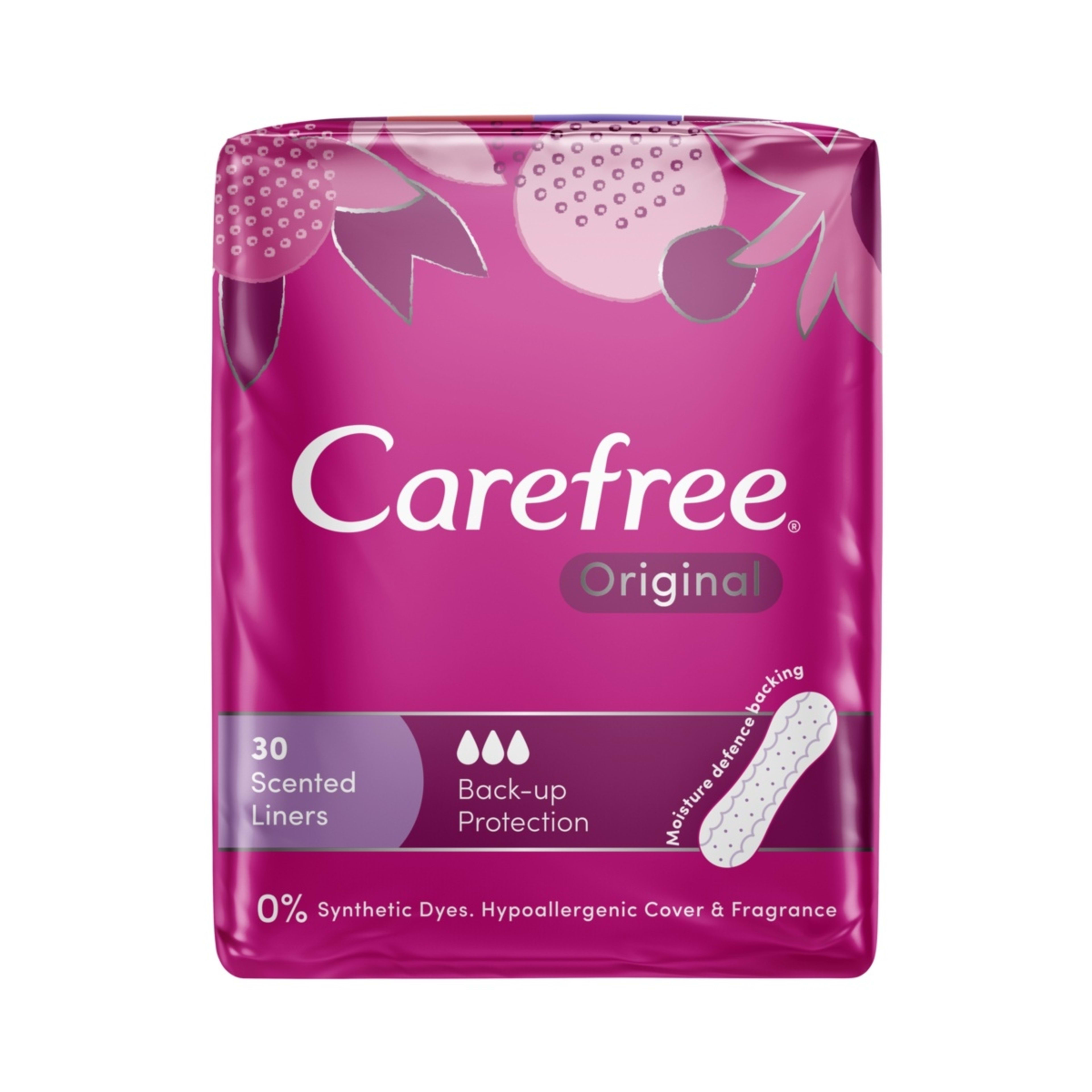 1 Carefree 30 Pack Original Shower Fresh Panty Liners