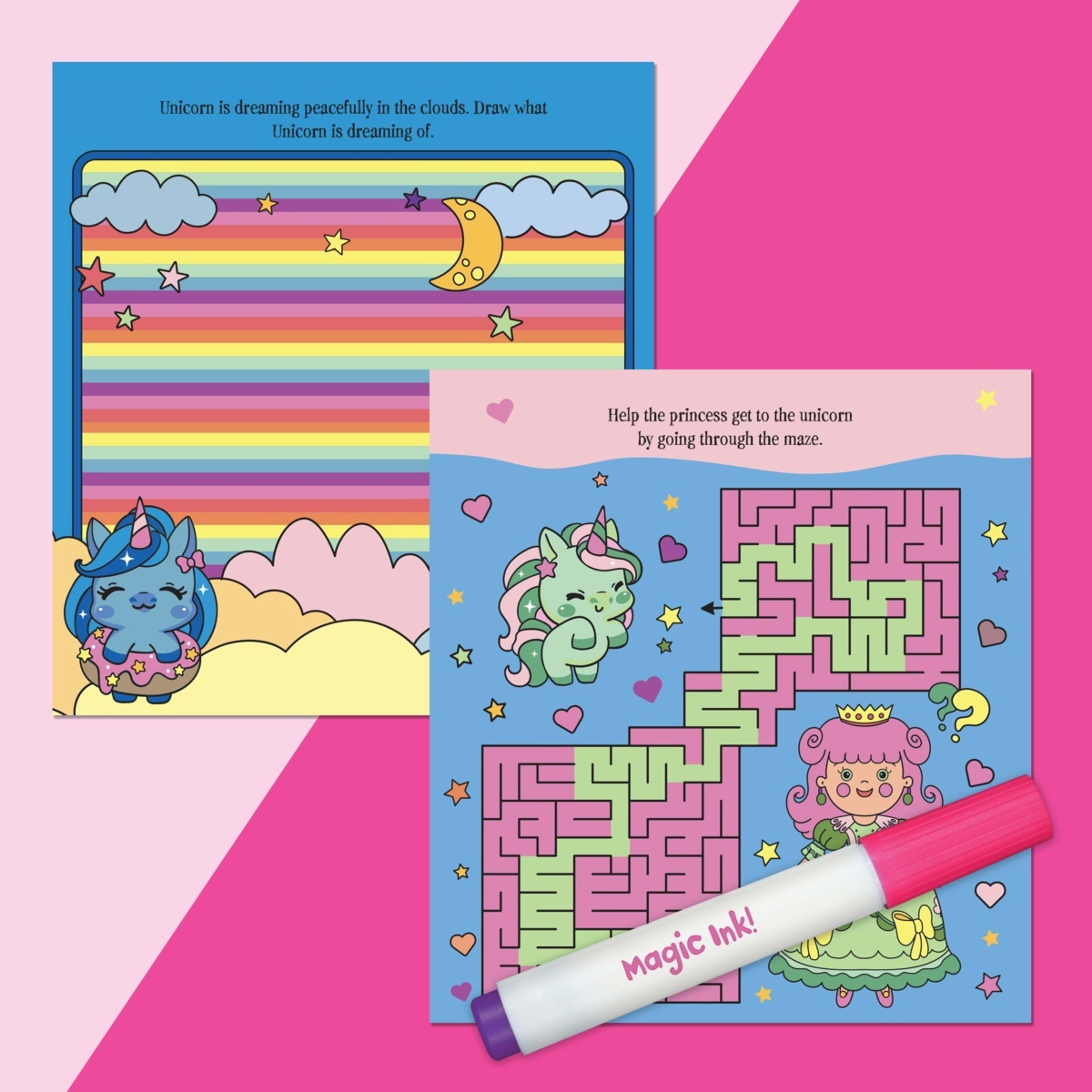4 INKredibles Magic Reveal Unicorn Dreams Mess Free Magic Ink Pictures! - Book, 4 of 5