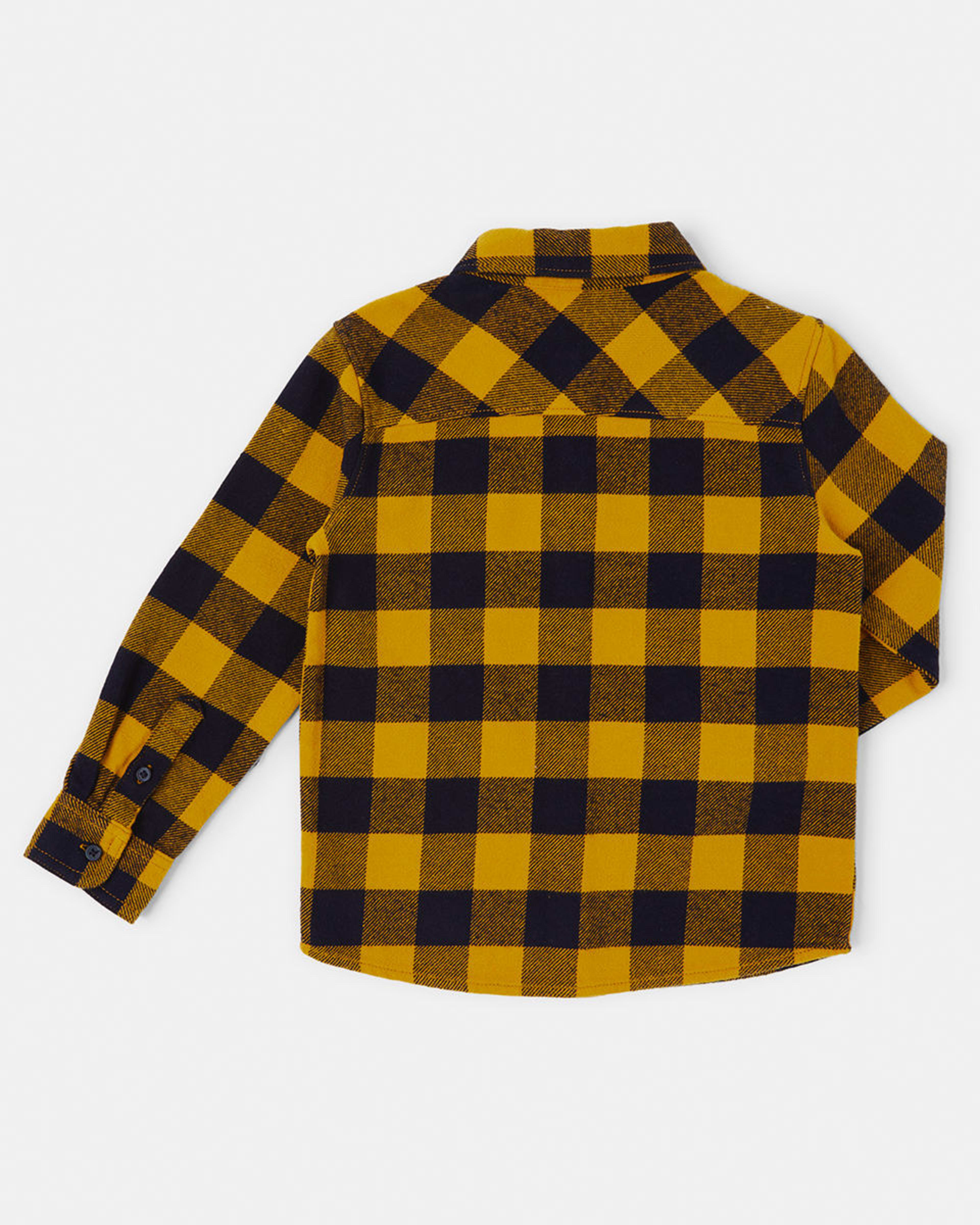 9 Yarn Dye Flannelette Shirt Ylw Check, 9 of 9