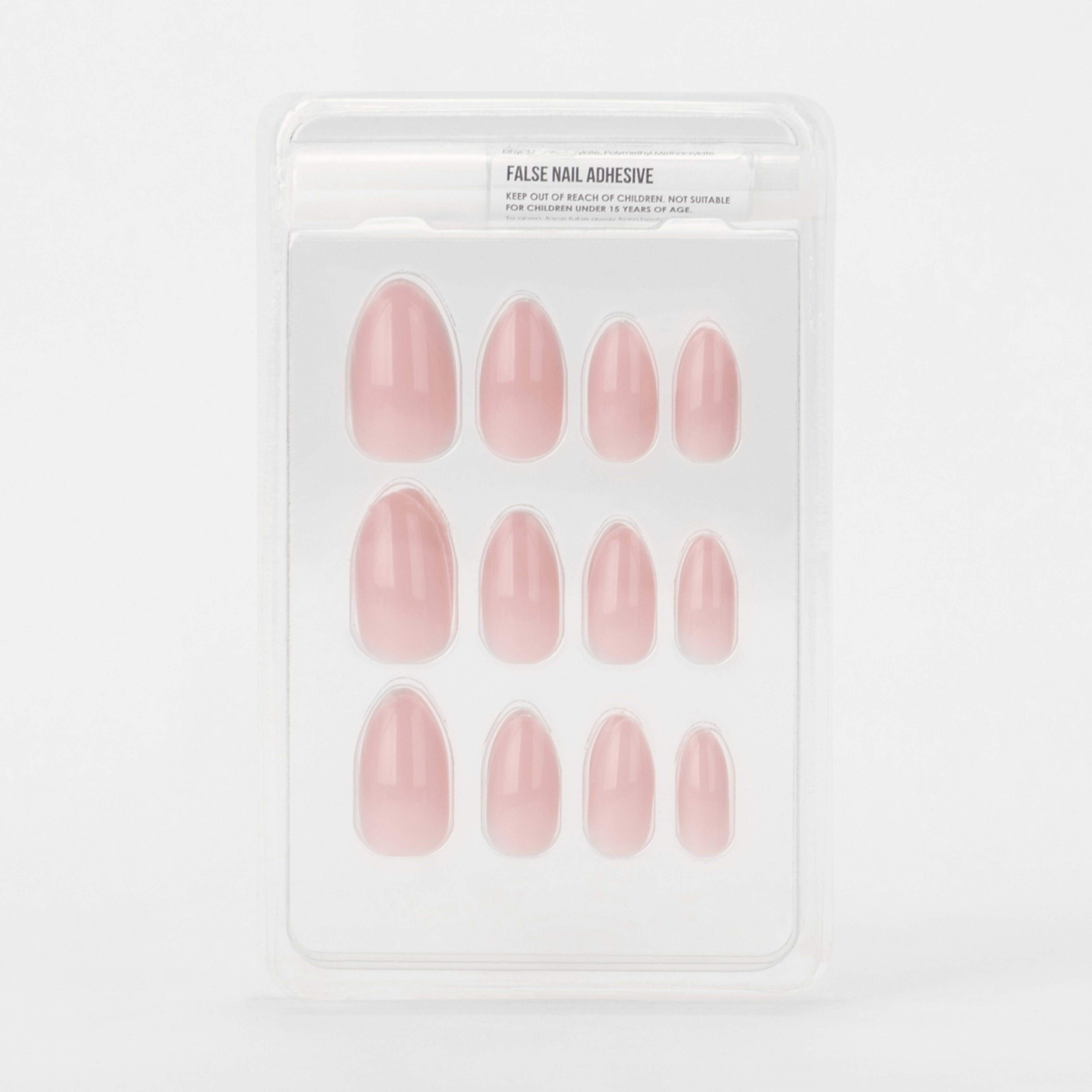 OXX Cosmetics 24 Pack False Nails with Adhesive - Almond Shape ...
