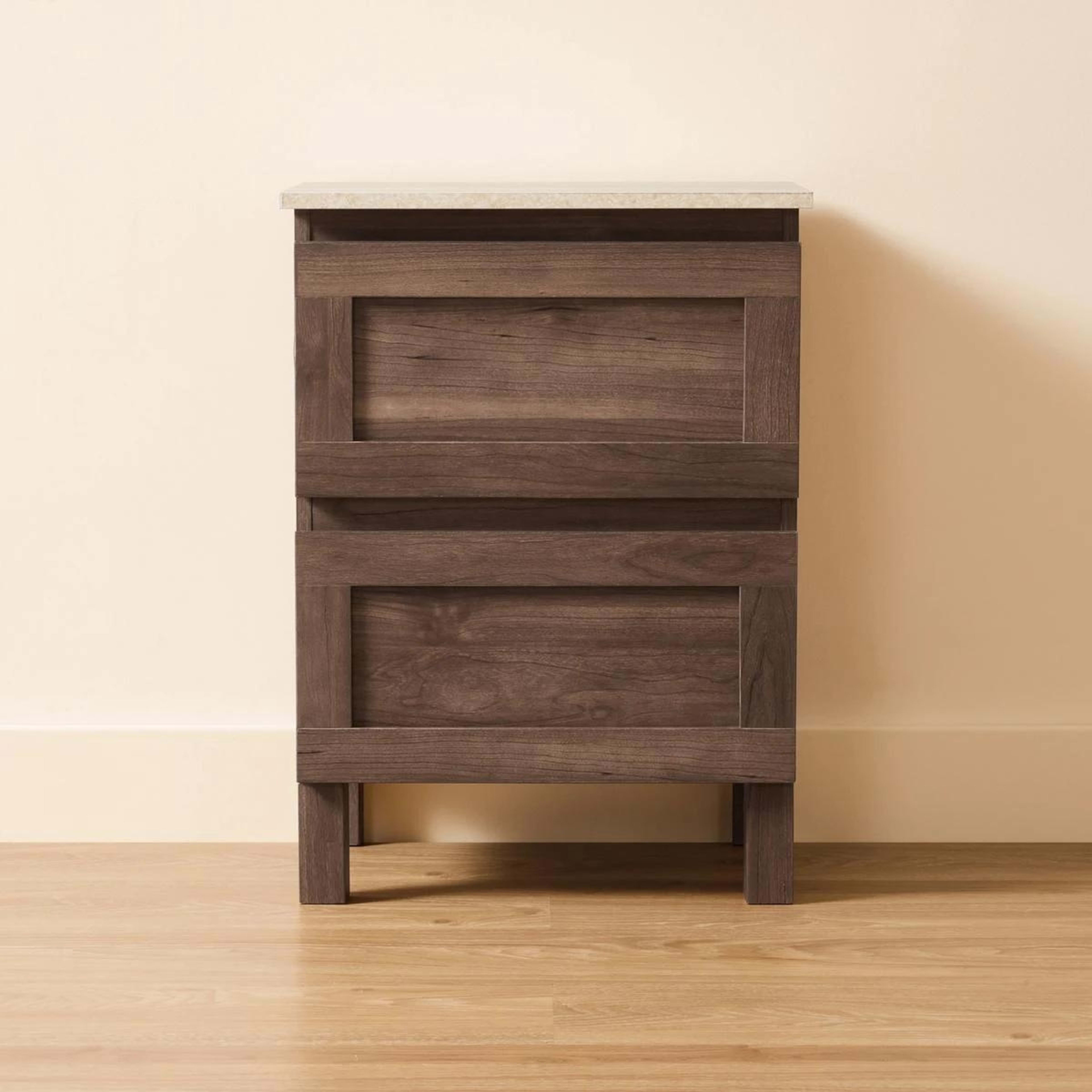 3 Bailey Bedside Table Walnut Look, 3 of 8