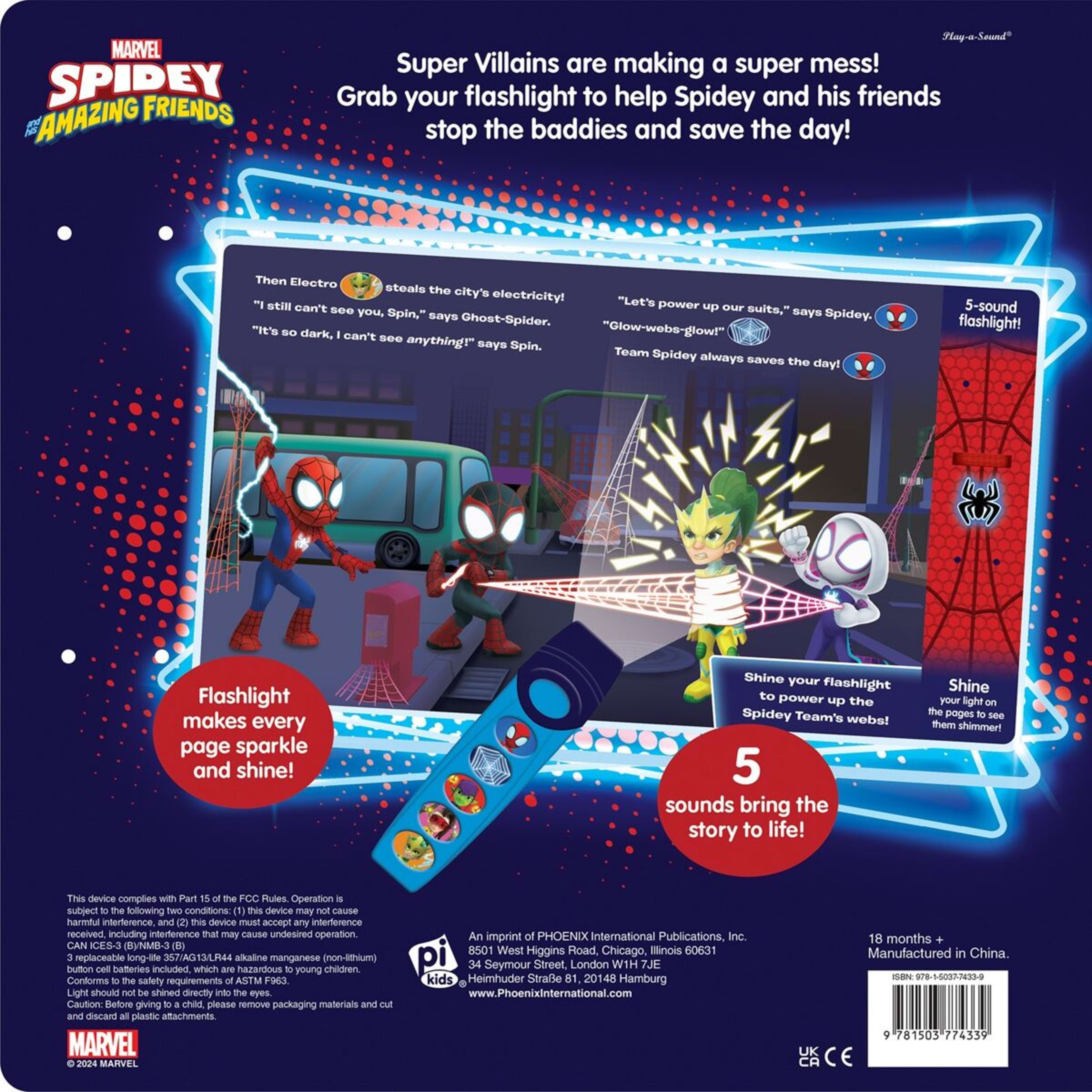 2 Disney Junior Marvel Spidey and his Amazing Friends Glow Spidey Glow! Flashlight Adventure Book, 2 of 6
