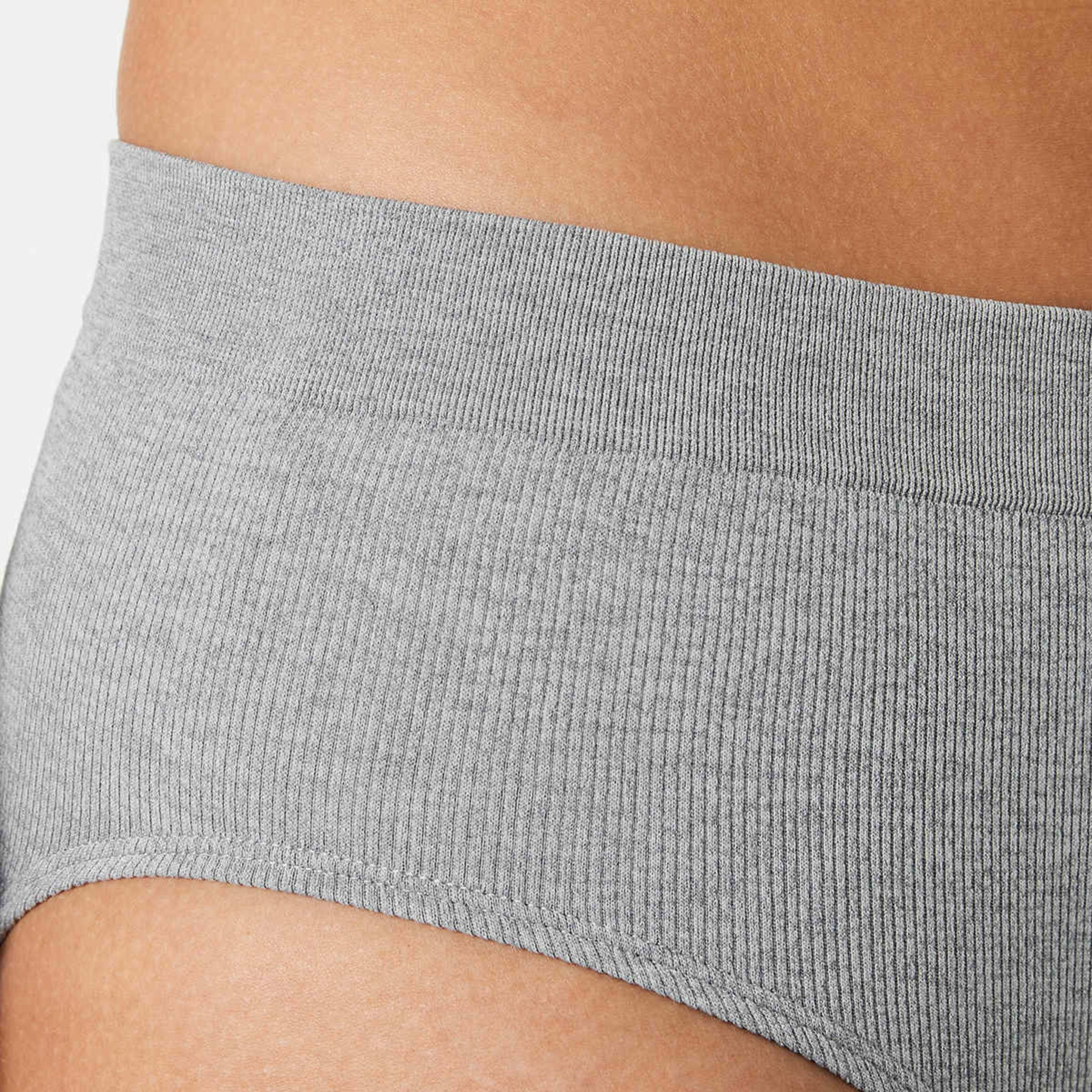 7 3 Pack Rib Seamfree Full Briefs Bk Gm Bk, 7 of 7