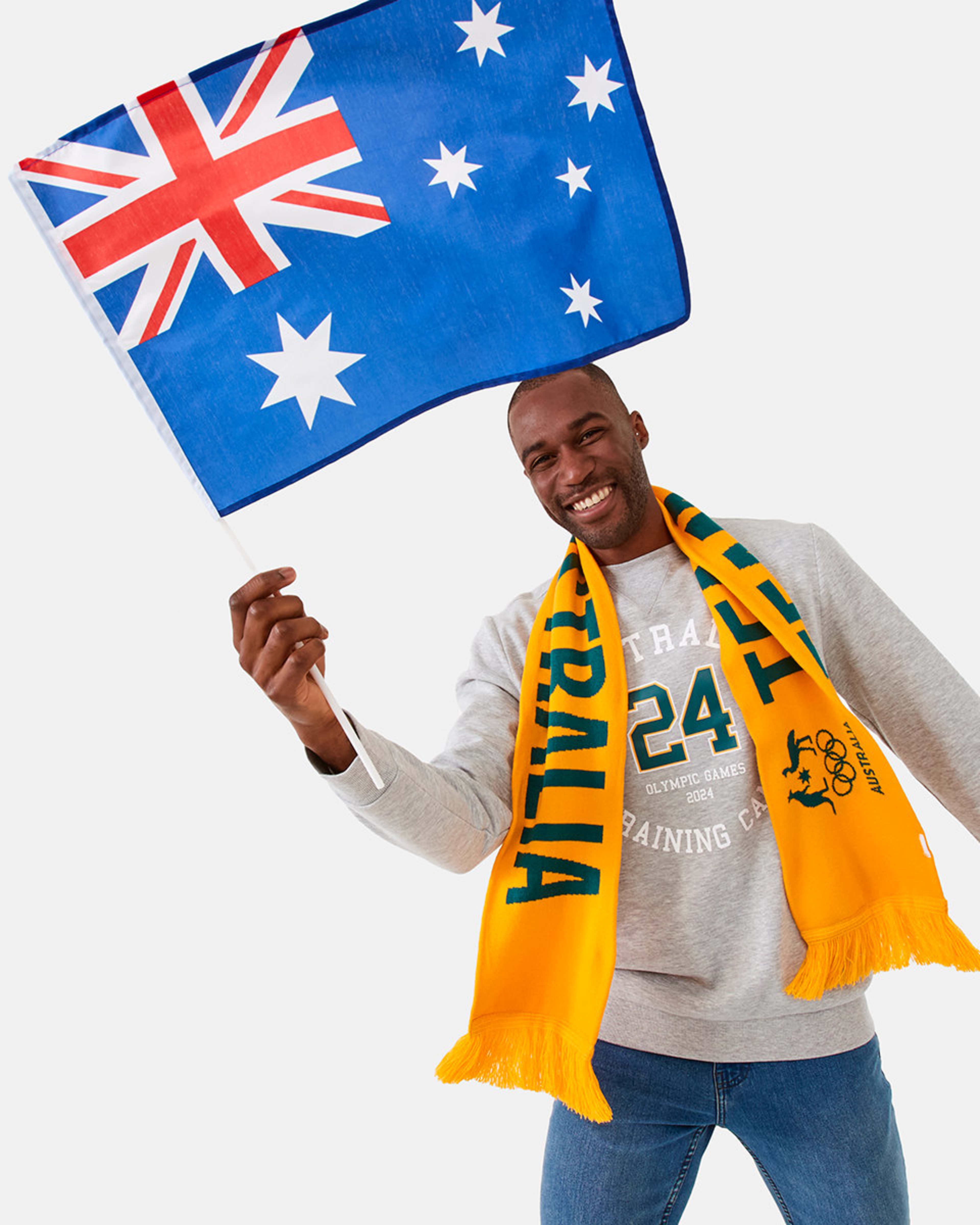 9 Active Unisex Olympics Team Aus Scarf Oz Yellow, 9 of 10