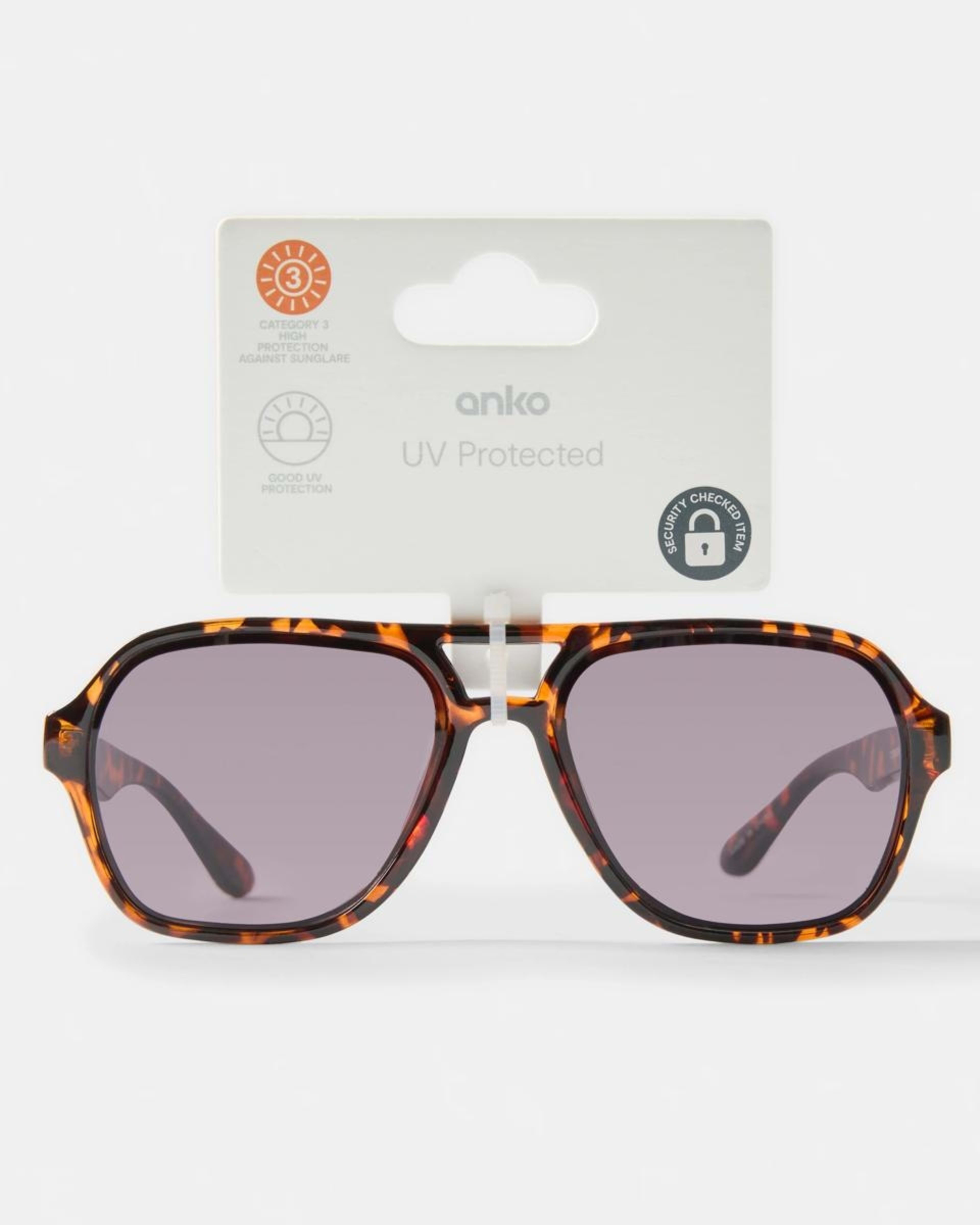 6 Square Aviator Sunglasses Tort Blk, 6 of 6