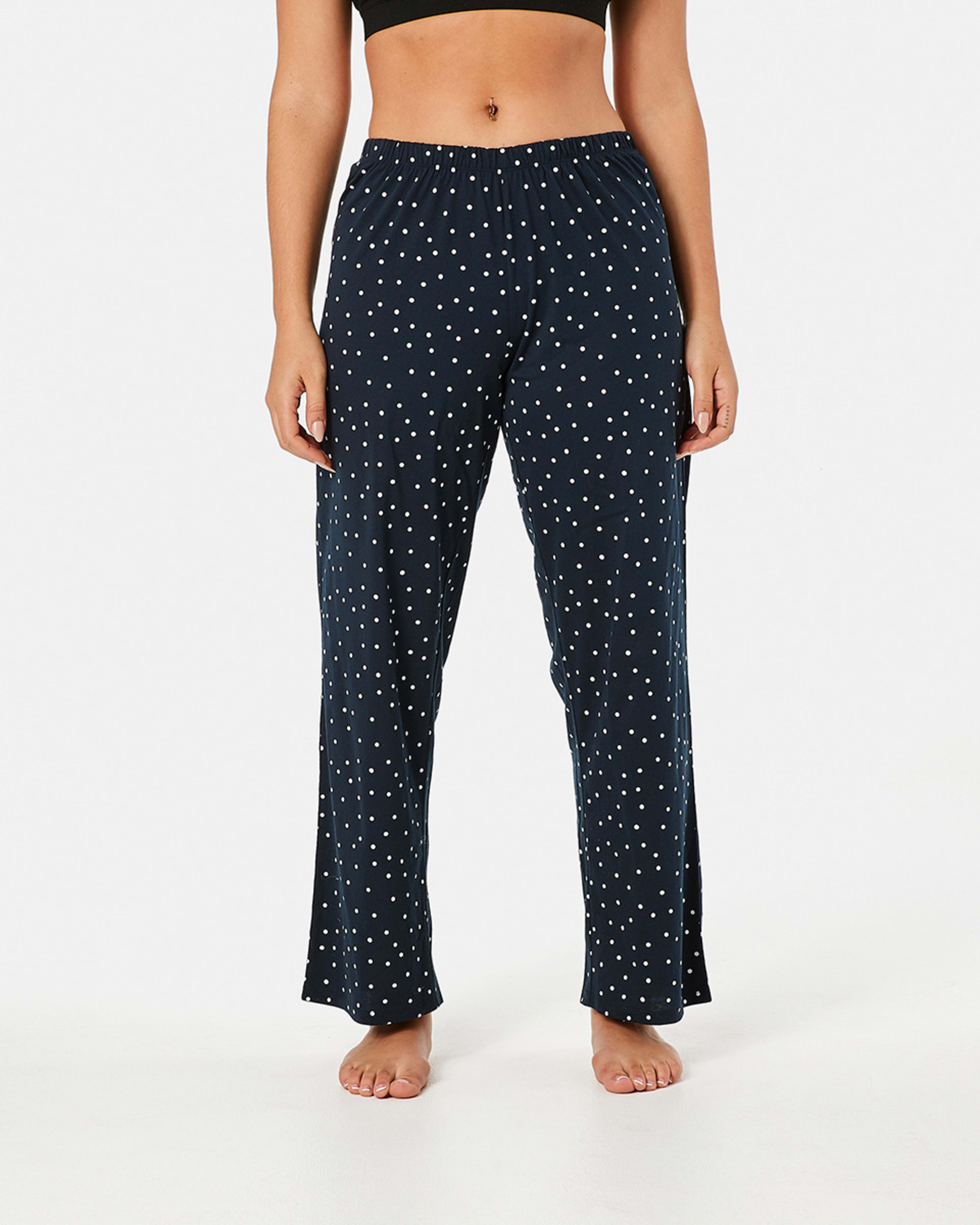 1 Printed Knit Pants Navy Spot