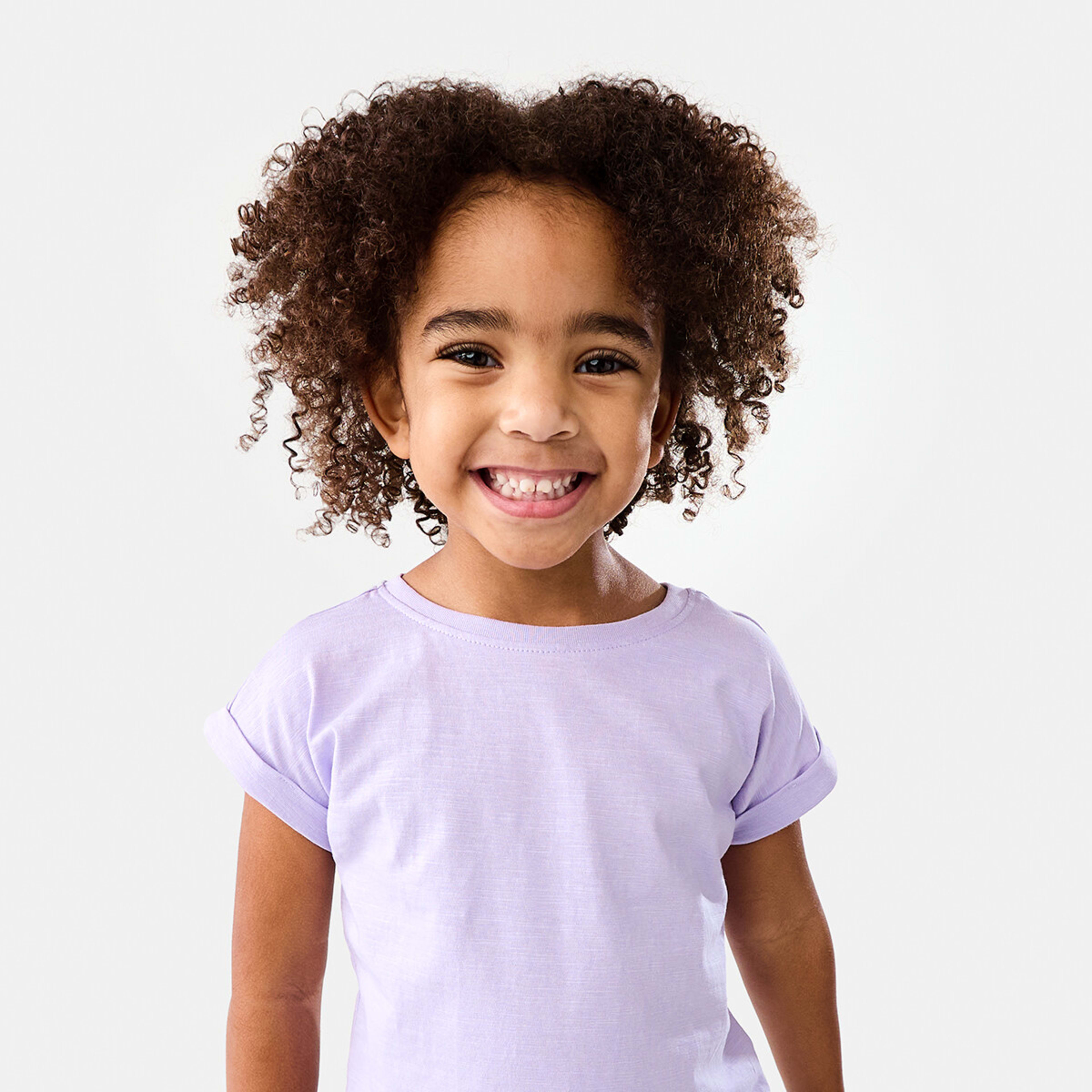 3 Short Sleeve Fringe T-shirt Pst Purple, 3 of 9