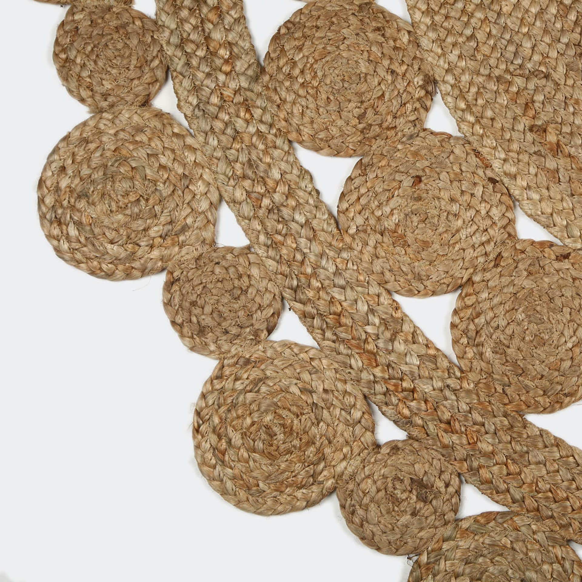 Round Cut Out Jute Rug 133cm Kmart