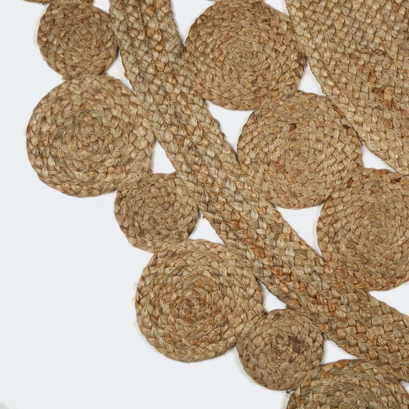 Round Cut Out Jute Rug 133cm Kmart