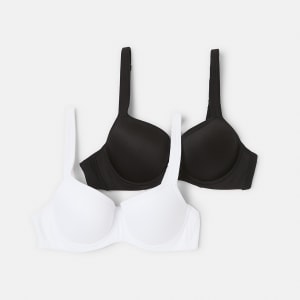 2 Pack Active Womens Sports Underwire Padded Medium Support Bra